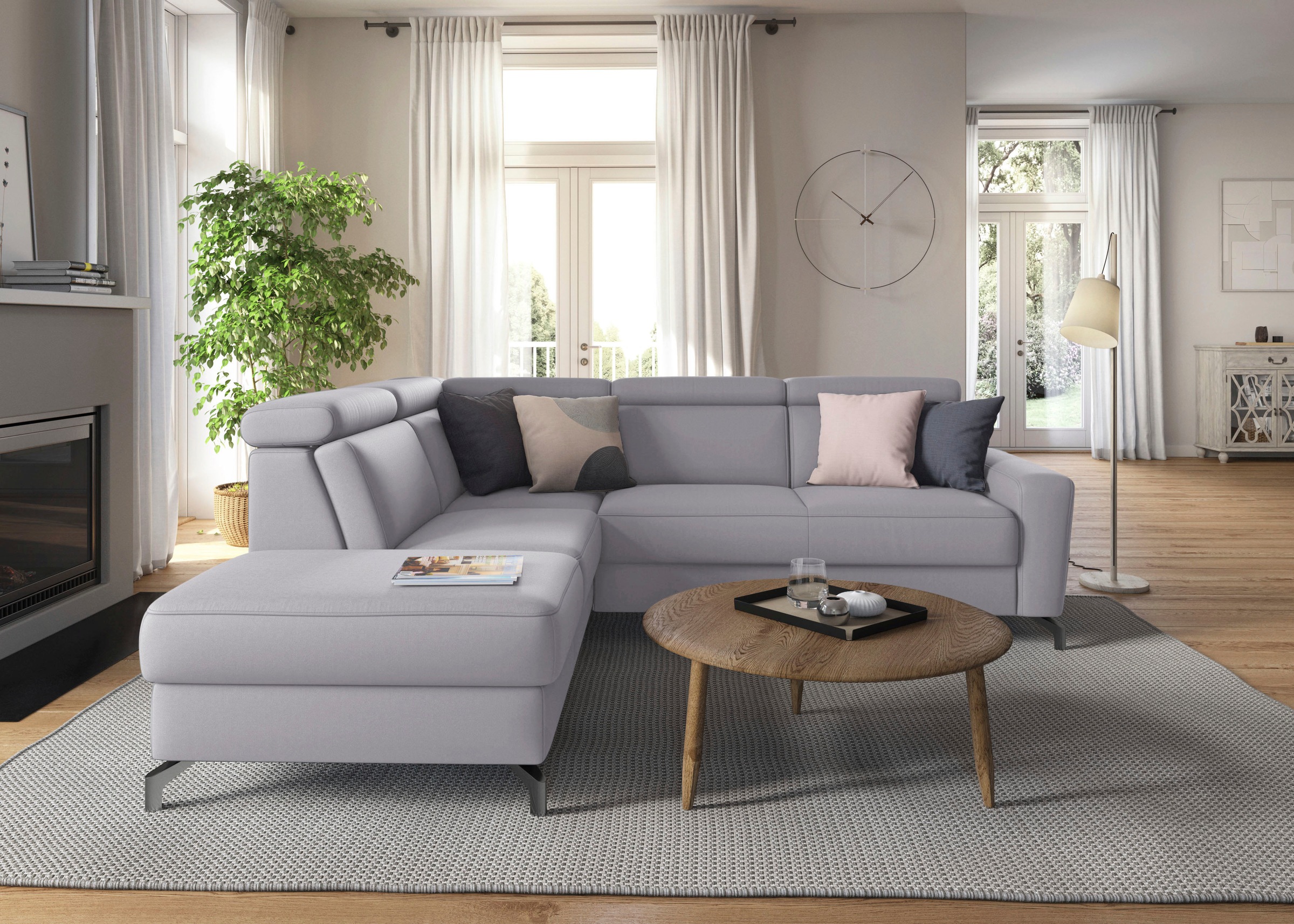 sit&more Ecksofa "Scarlett L-Form", inklusive Kopfteilverstellung, wahlweis günstig online kaufen