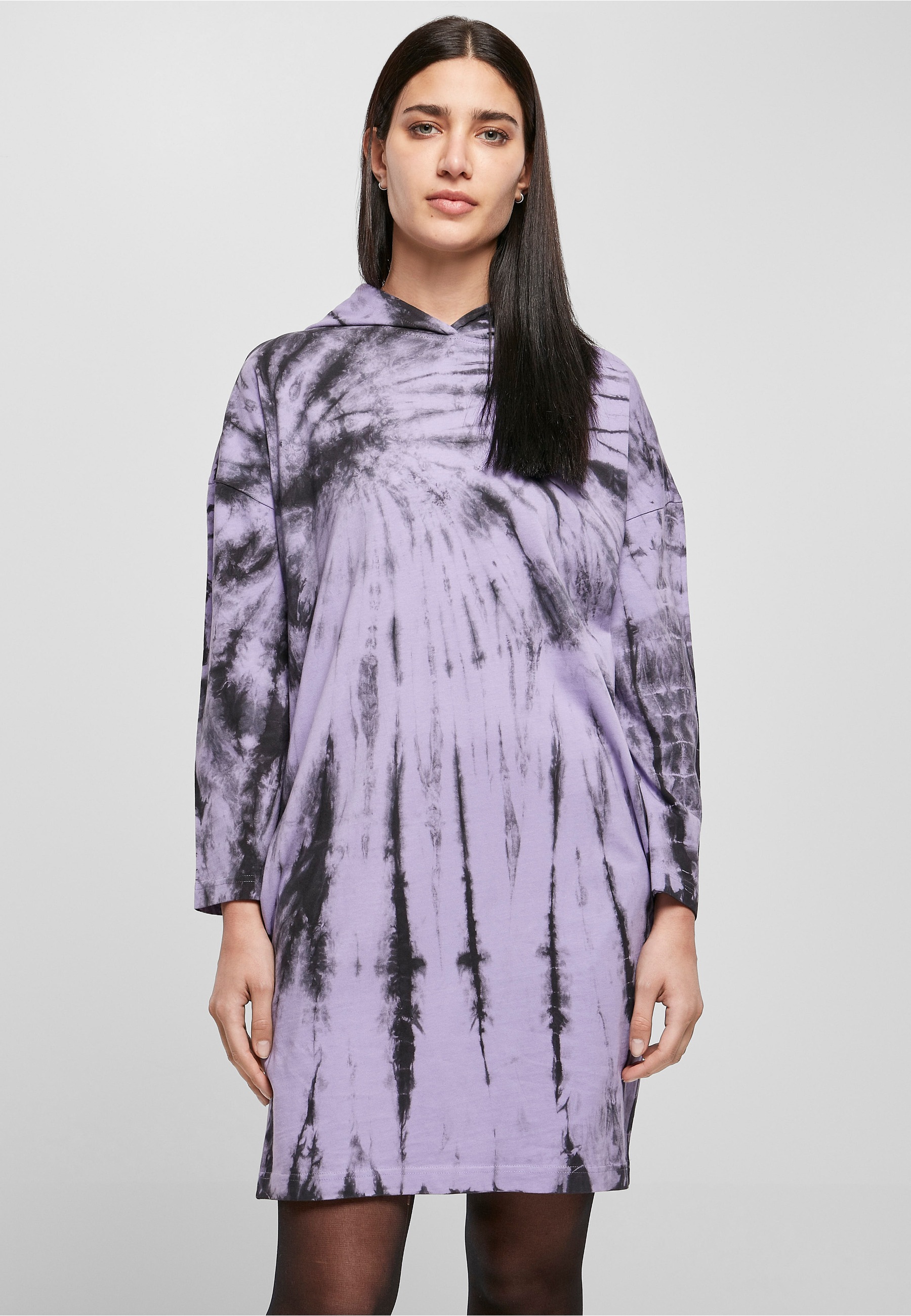 URBAN CLASSICS Shirtkleid »Urban Classics Damen Ladies Oversized Tie Dye Hoody Dress« 1 tlg.
