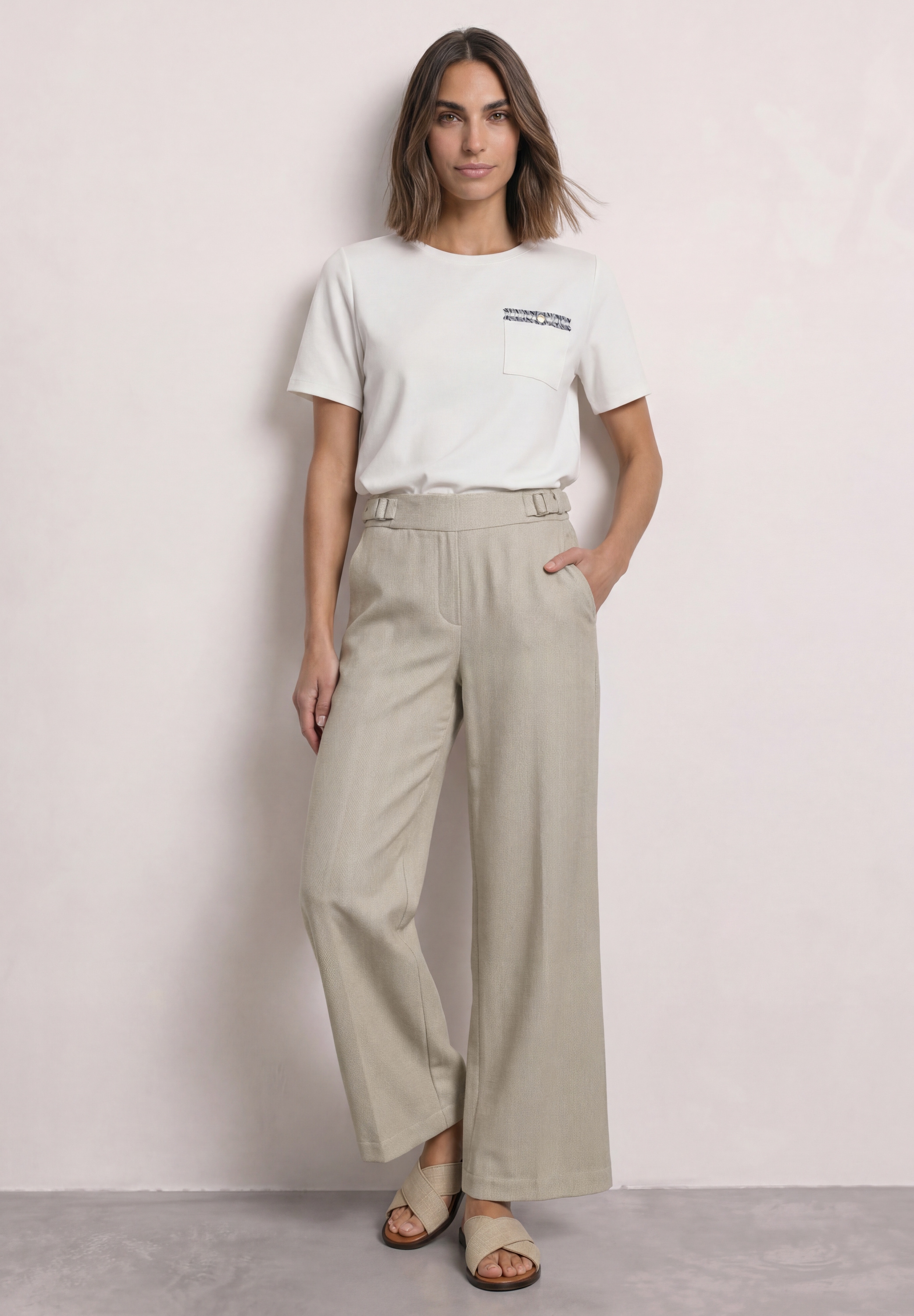 STREET ONE Stoffhose  mit Elastikbund