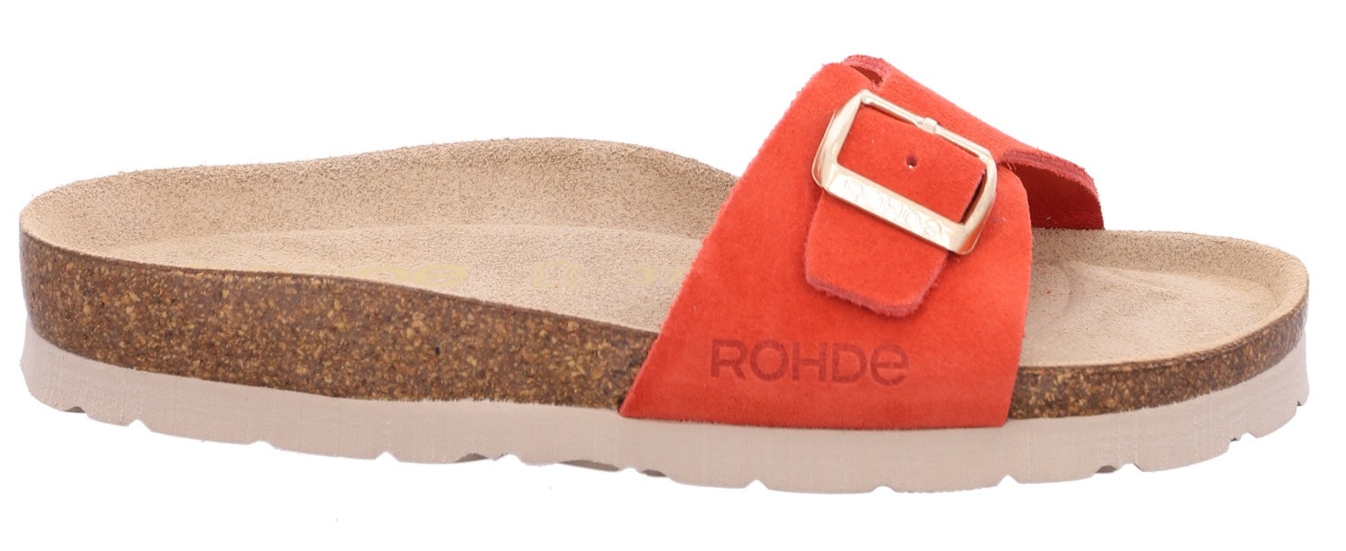 Rohde Pantolette, Keilabsatz, Sommerschuh, Schlappen mit vorgeformtem Softfußbett