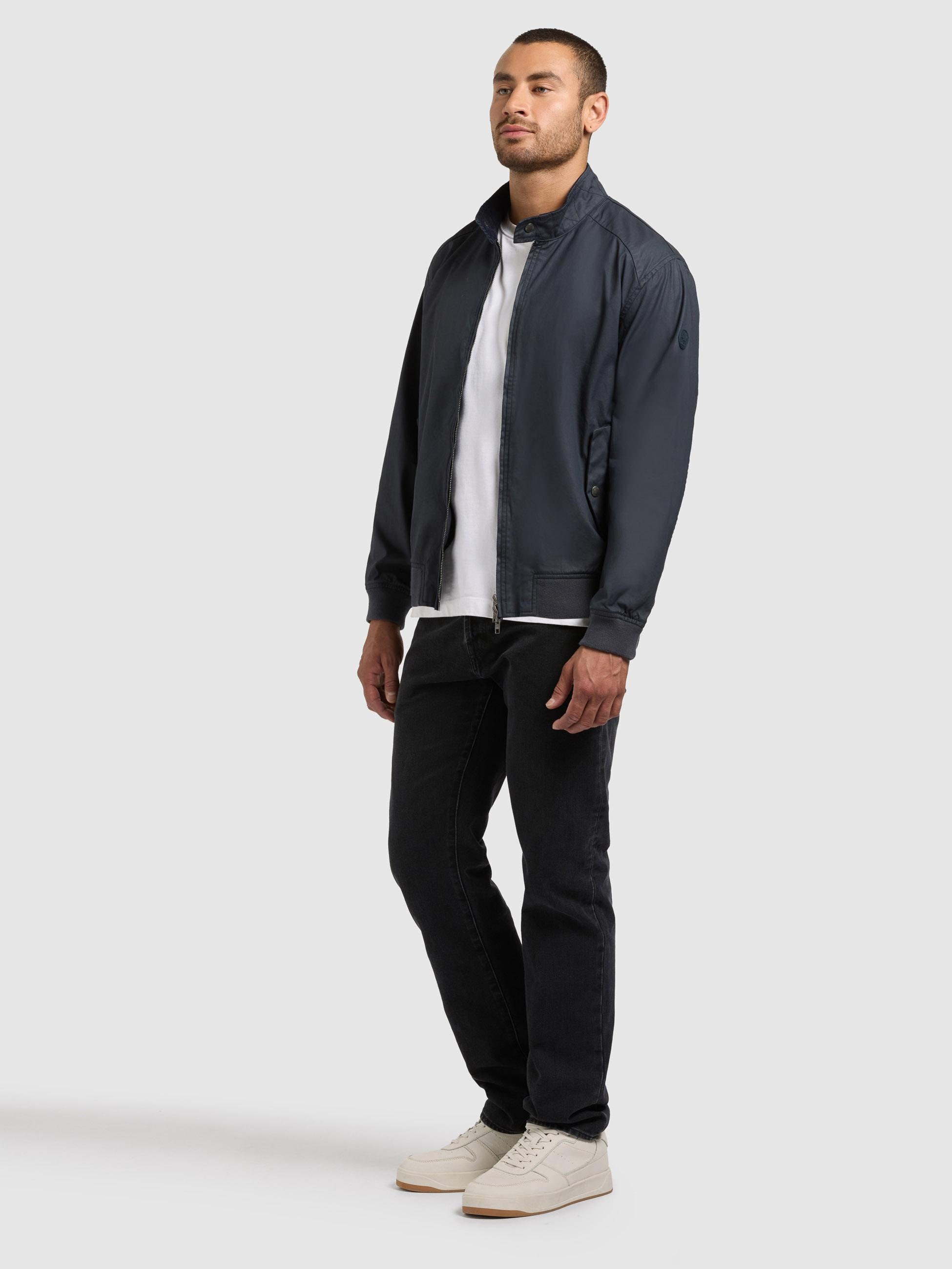 khujo Bomberjacke »Nabo« ohne Kapuze moderne Herren Fliegerjacke mit Cord am Kragen