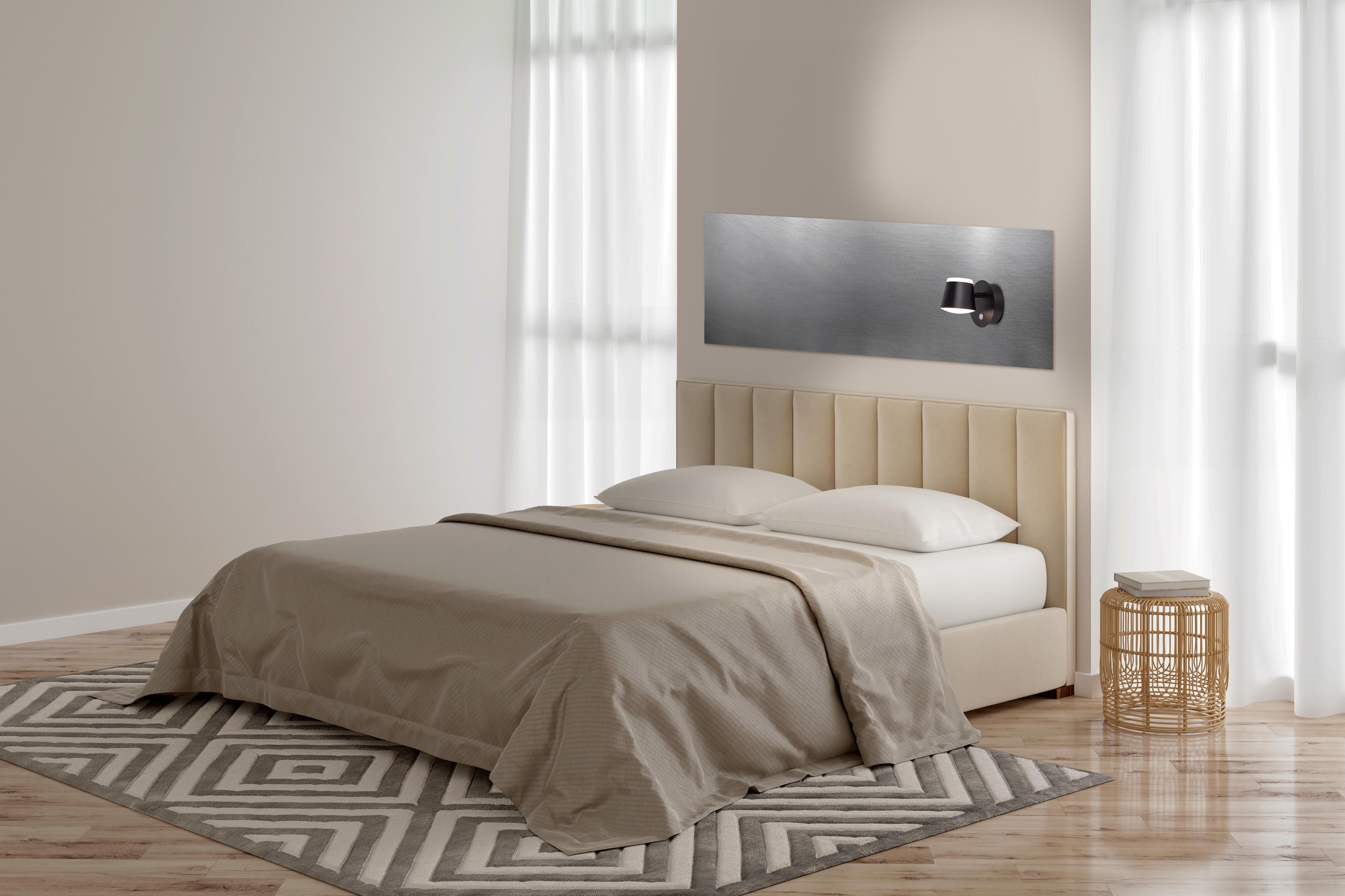 näve LED Wandleuchte »Tondo«, 1 flammig, Leuchtmittel LED-Modul | LED fest integriert, magnetisch, Akku Aufladung per USB-C Kabel, dimmbar per touch, Memory