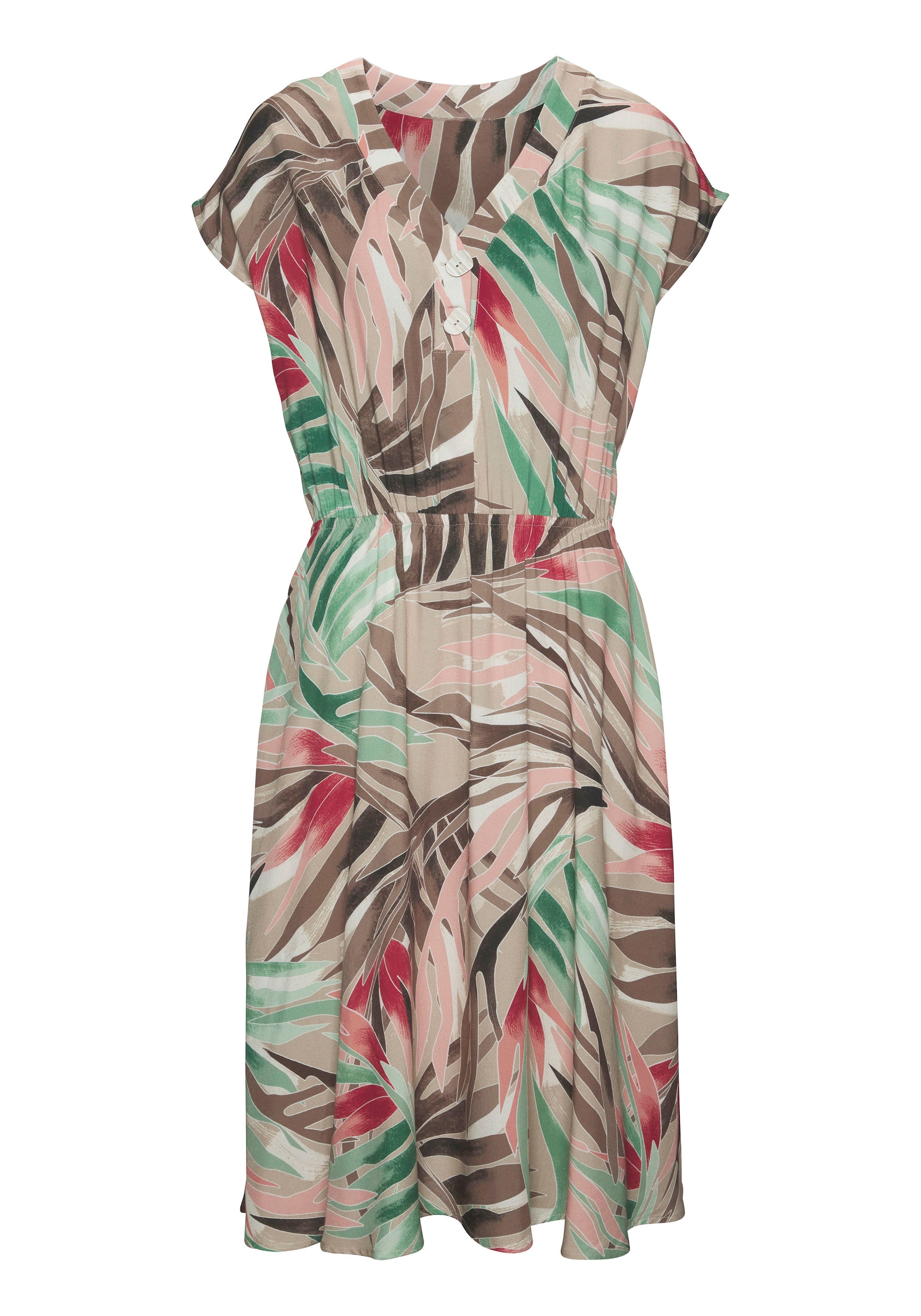 Vivance Midikleid, mit Alloverdruck, Sommerkleid, weiche Viskose, Druckkleid