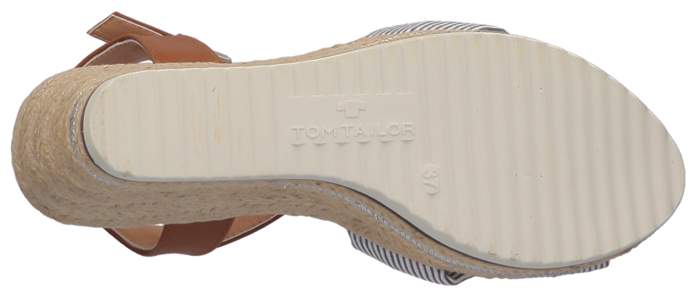 TOM TAILOR High-Heel-Sandalette »Valeria«, Sommerschuh, Sandale, Keilabsatz, mit gepolsterter Innensohle