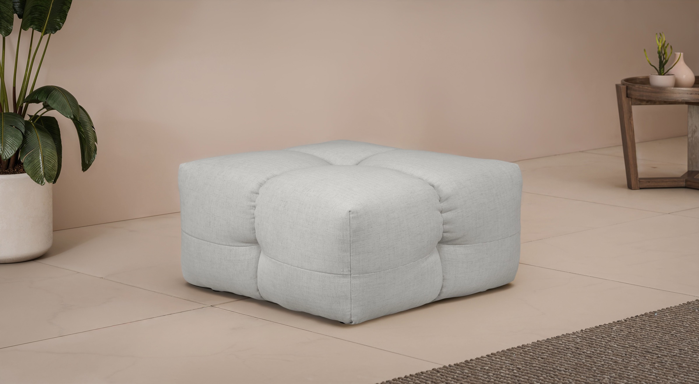 LeGer Home by Lena Gercke Polsterhocker "TALISHA Sitzhocker, moderne Steppung, Maße: 84/93/43 cm" hoher Sitzkomfort, gemütlich und modern, aufwendig gepolstert