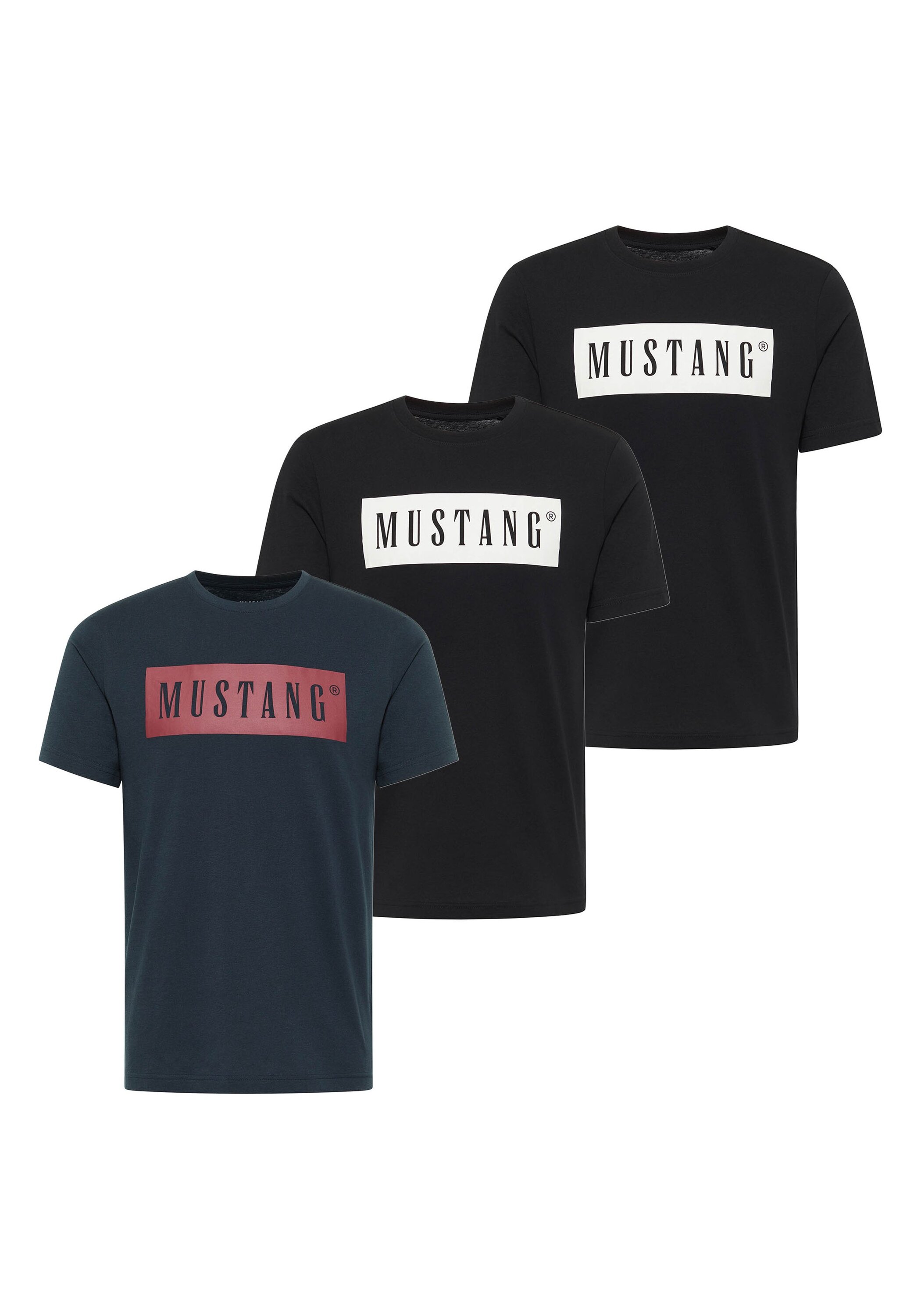 MUSTANG T-Shirt "T-Shirt Style Austin 3P 3er Pack"