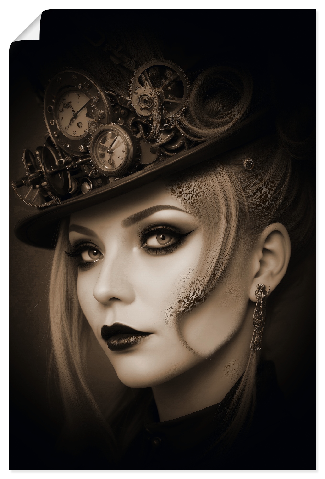 Wandbild ARTLAND "Simply Steampunk", farbe bild(er): schwarz, B:80cm H:120cm, Papier, Bilder, als Alubild, Leinwandbild, Poster, Wandaufkleber in verschied. Größen