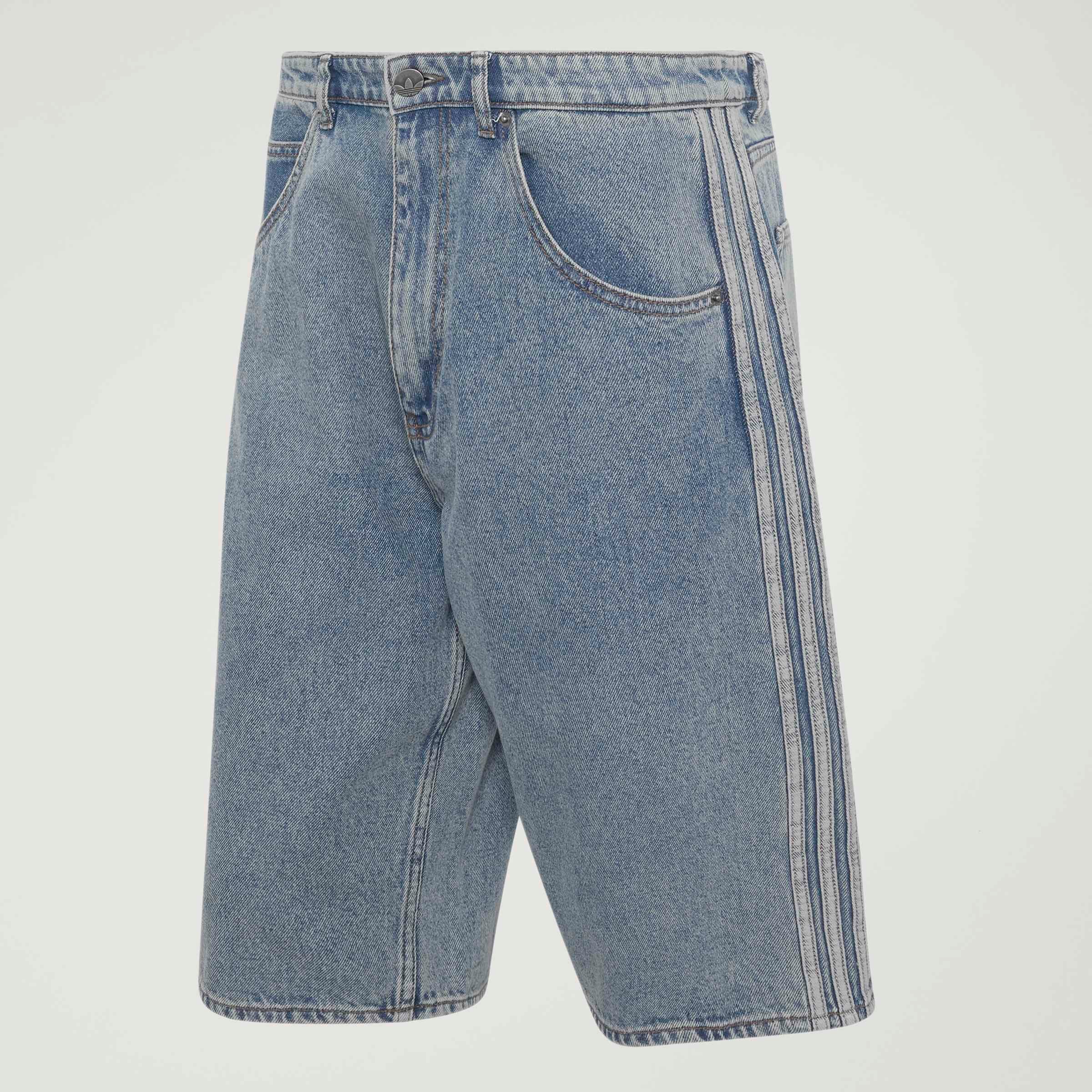 adidas Originals Jeansbermudas »FIREBIRD ADICOLOR DENIM-JORTS MITTELHOHER BUND BEIN GERADE GESCHNITTEN«
