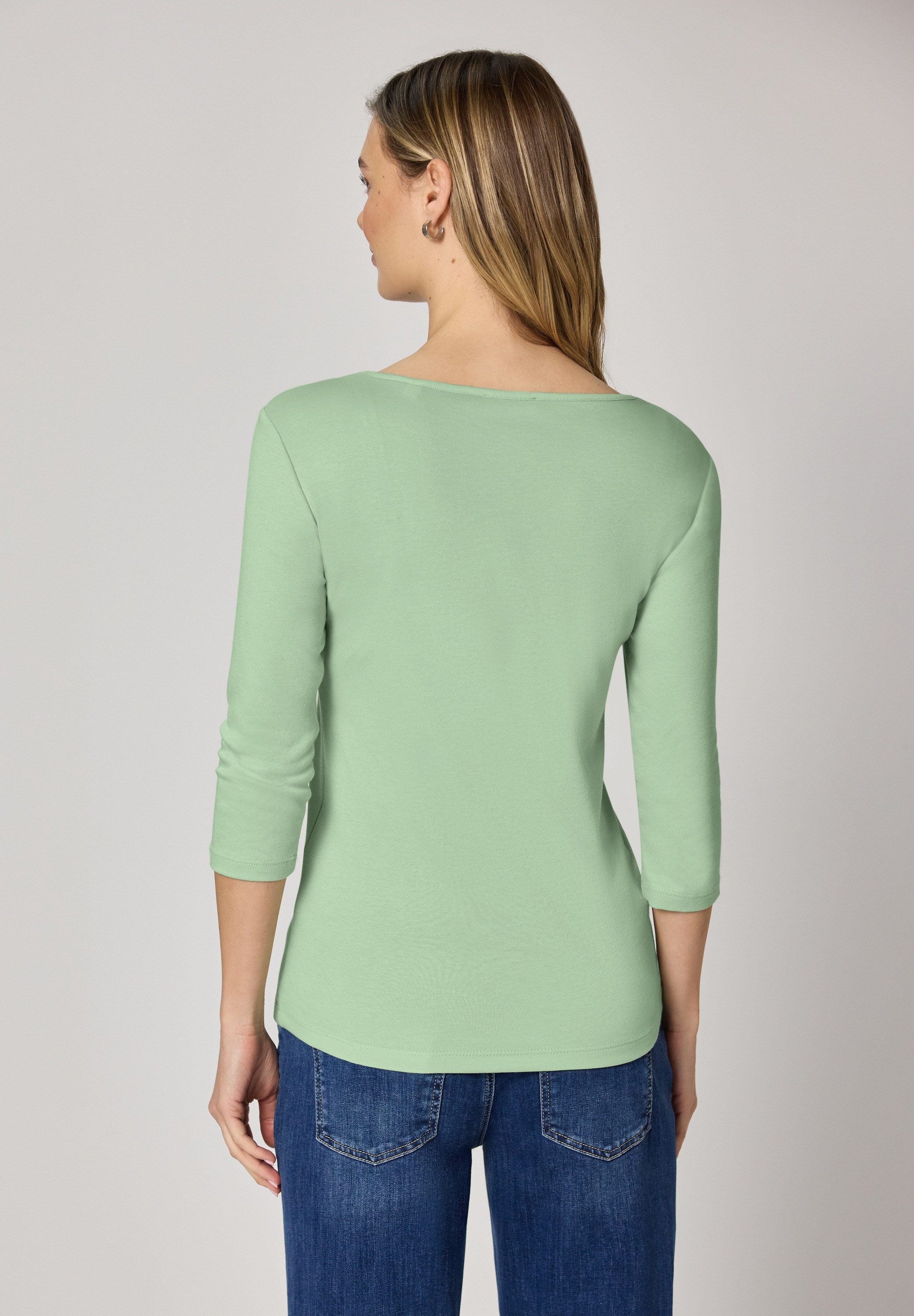 STREET ONE 3/4-Arm-Shirt in Unifarbe günstig online kaufen