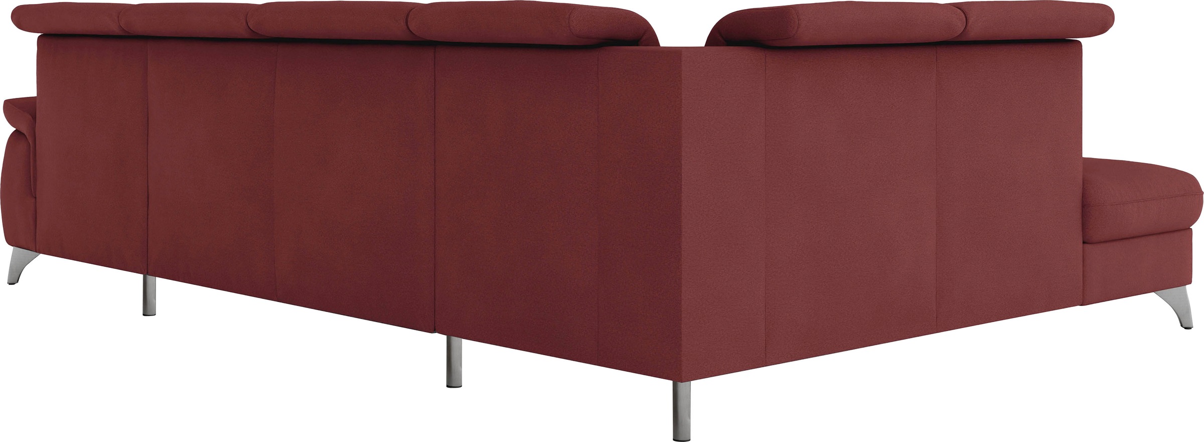 Wohnlandschaft SIT & MORE "Astoria U-Form", rot (bordeaux), B:327cm H:91cm T:225cm, 100% Polyester, Sofas, Wohnlandschaft, wahlweise mit motorischer Relaxfunktion 3