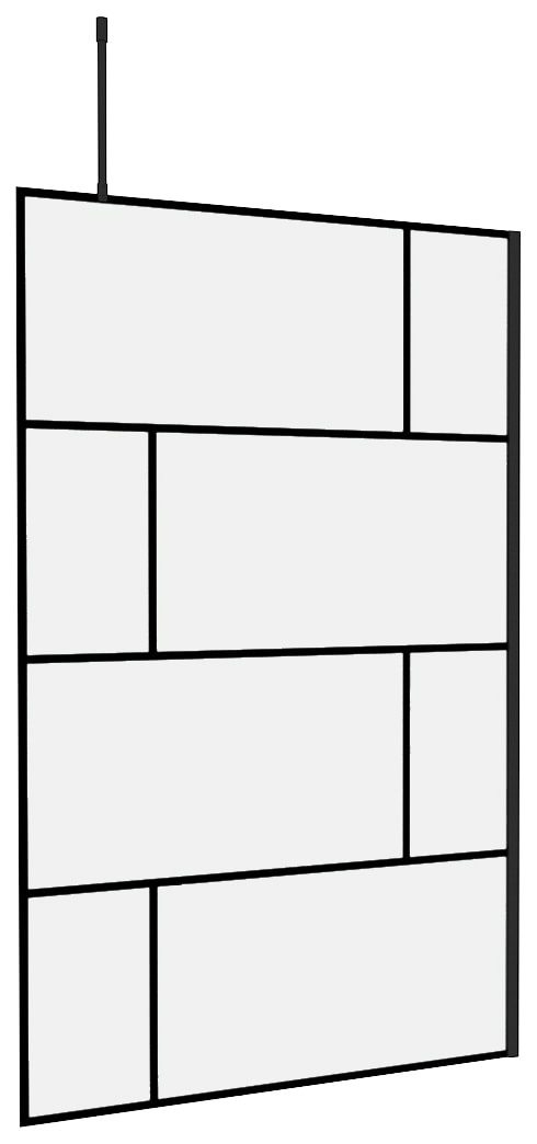 Marwell Walk-in-Dusche »Bricks«, 90 x 195 cm, inkl. Haltestange für Deckenmontage