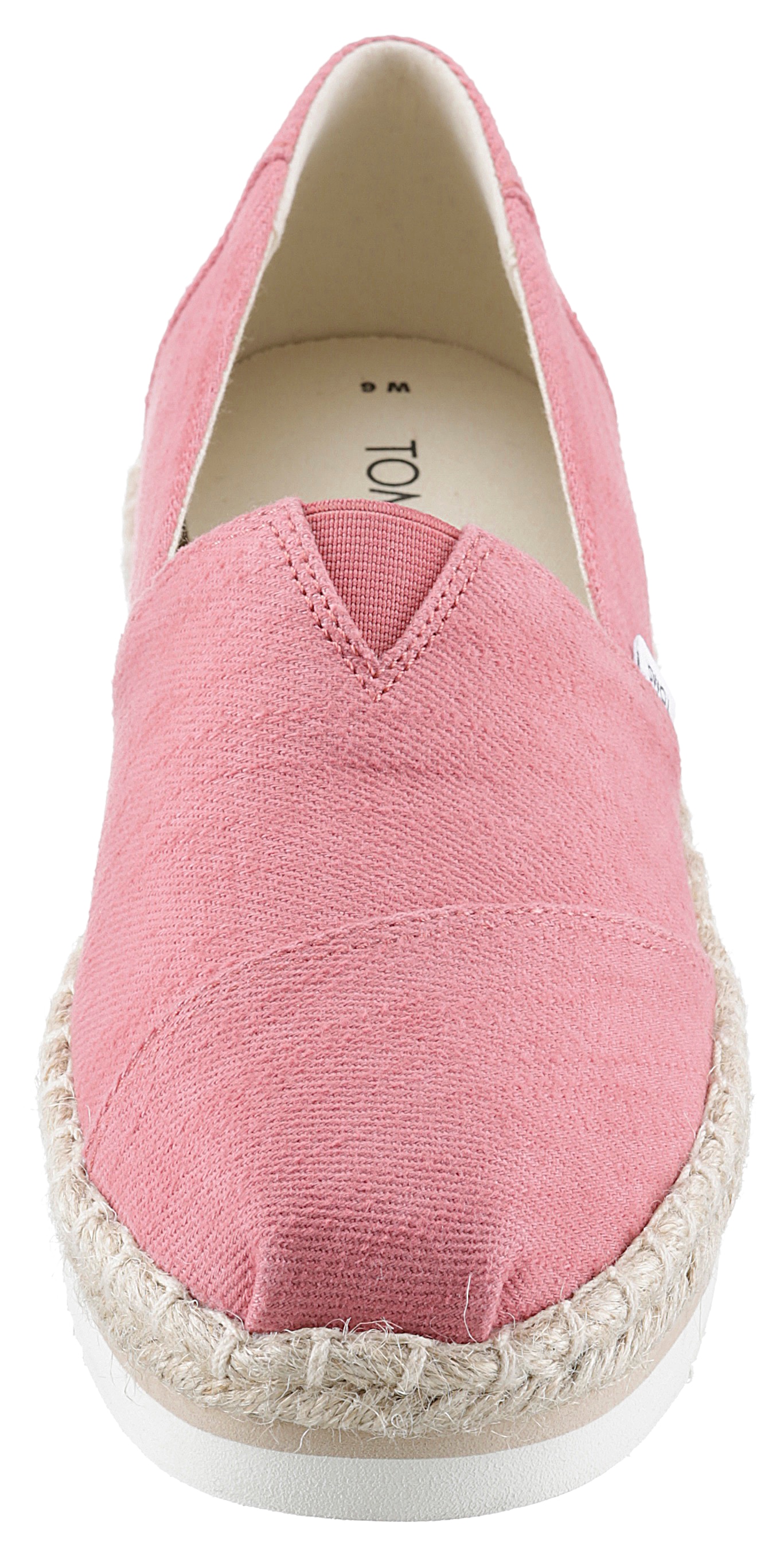 TOMS Espadrille »ALPARGATA PLATFORM ROPE«, in veganer Verarbeitung, schmale Form