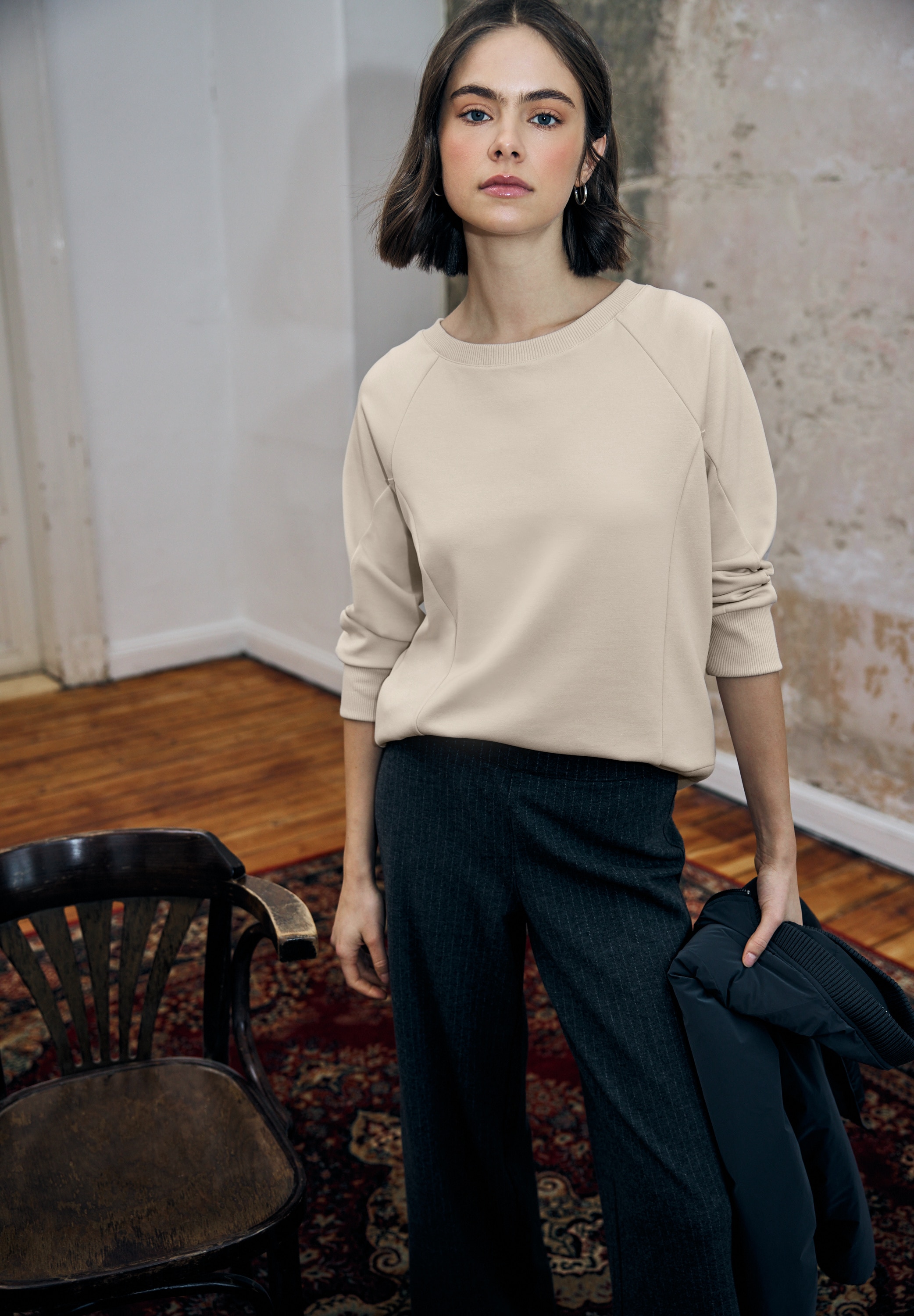 STREET ONE STUDIO Rundhalsshirt mit 3/4 Ärmeln