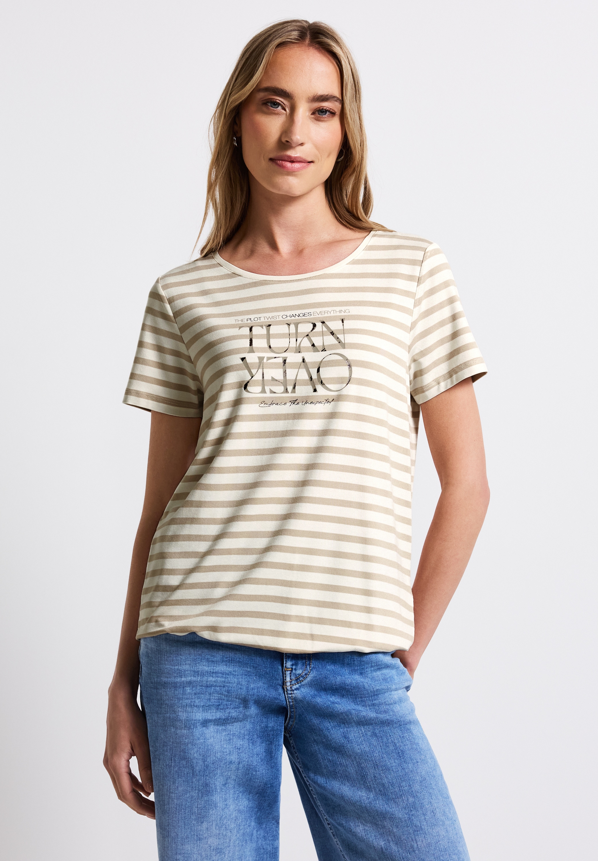 STREET ONE T-Shirt, mit Elastikbund günstig online kaufen