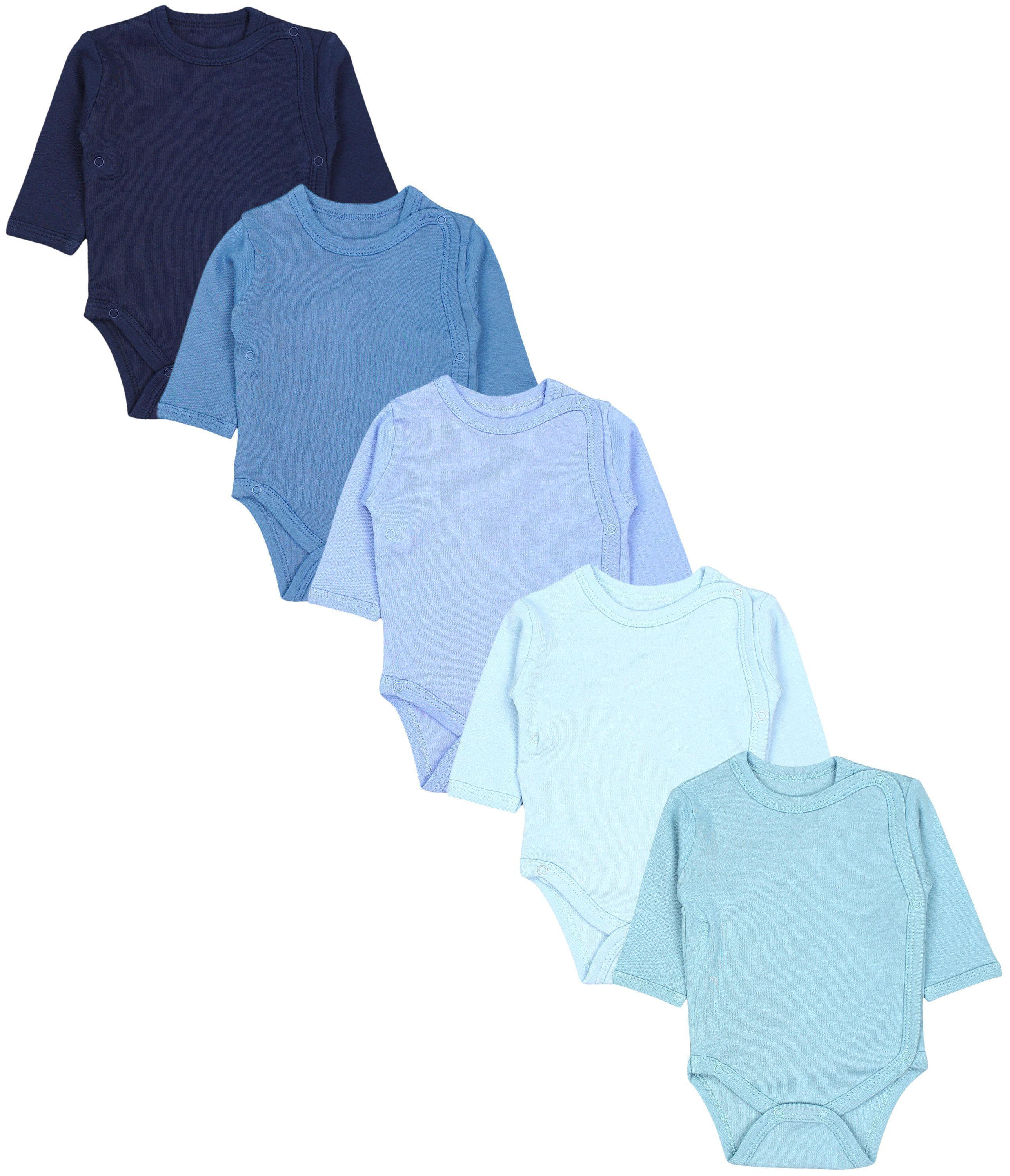 TupTam Langarmwickelbody "Wickelbody Baby Langarm Wickelbody im 5er Set"