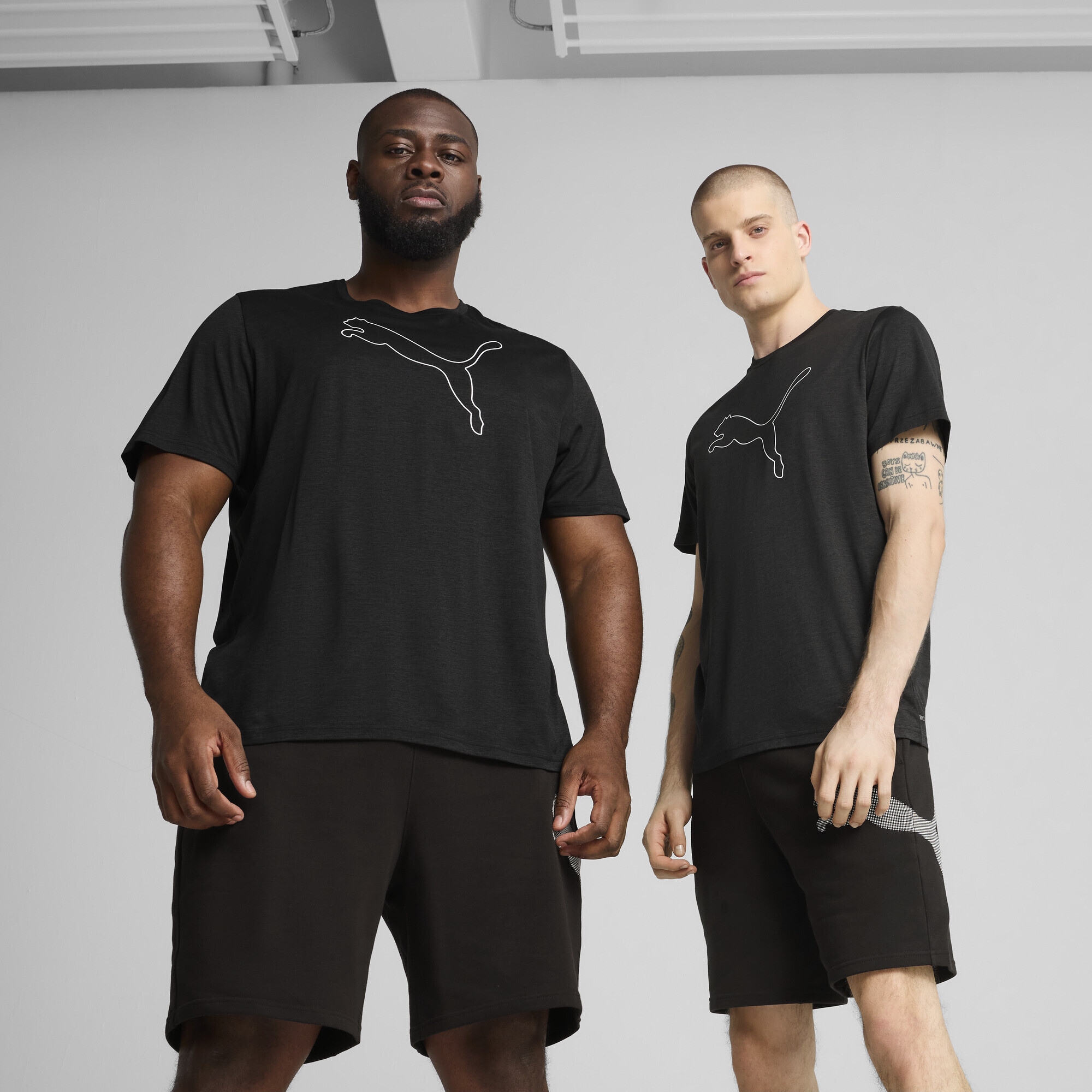 PUMA Trainingsshirt »TAD ESSENTIALS Meliertes T-Shirt mit Cat Logo Herren«