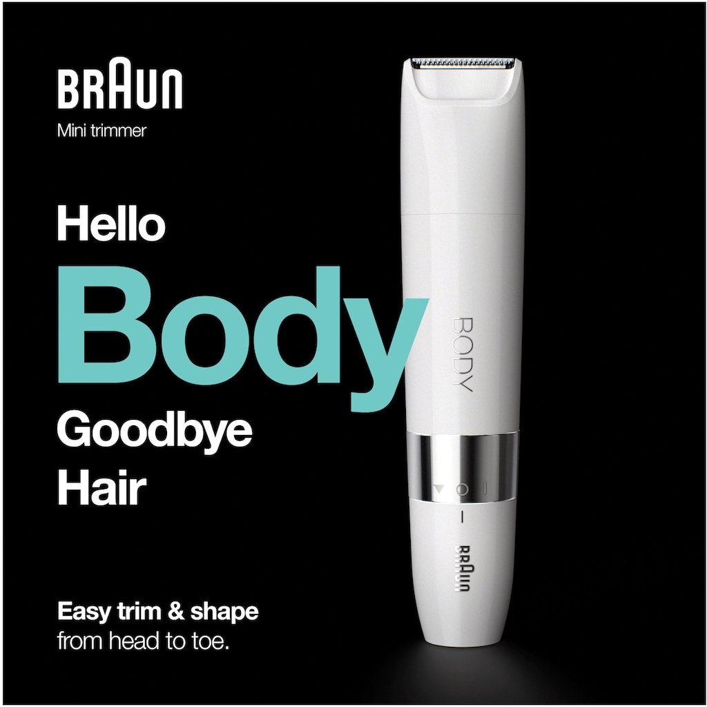 Braun Elektrokörperrasierer »Mini Body-& Bikini-Trimmer BS1000«, 1 St. Aufsätze