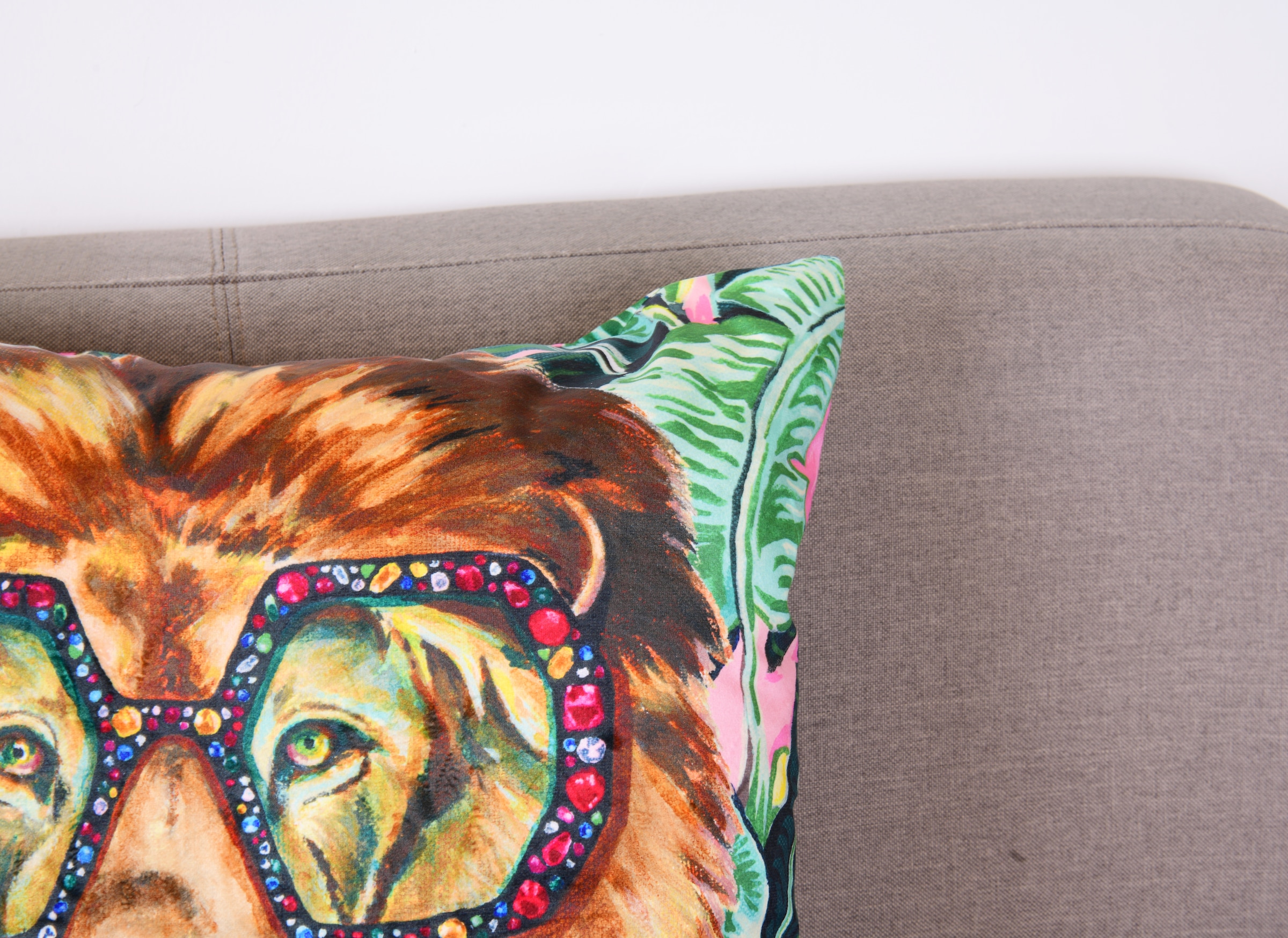 MIRRORS AND MORE Dekokissen »LEORO« gemustert, Dekokissen mit Füllung