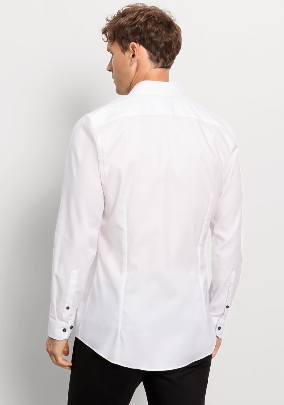 OLYMP Businesshemd »No. Six super slim«, mit feiner Faux-Uni-Struktur