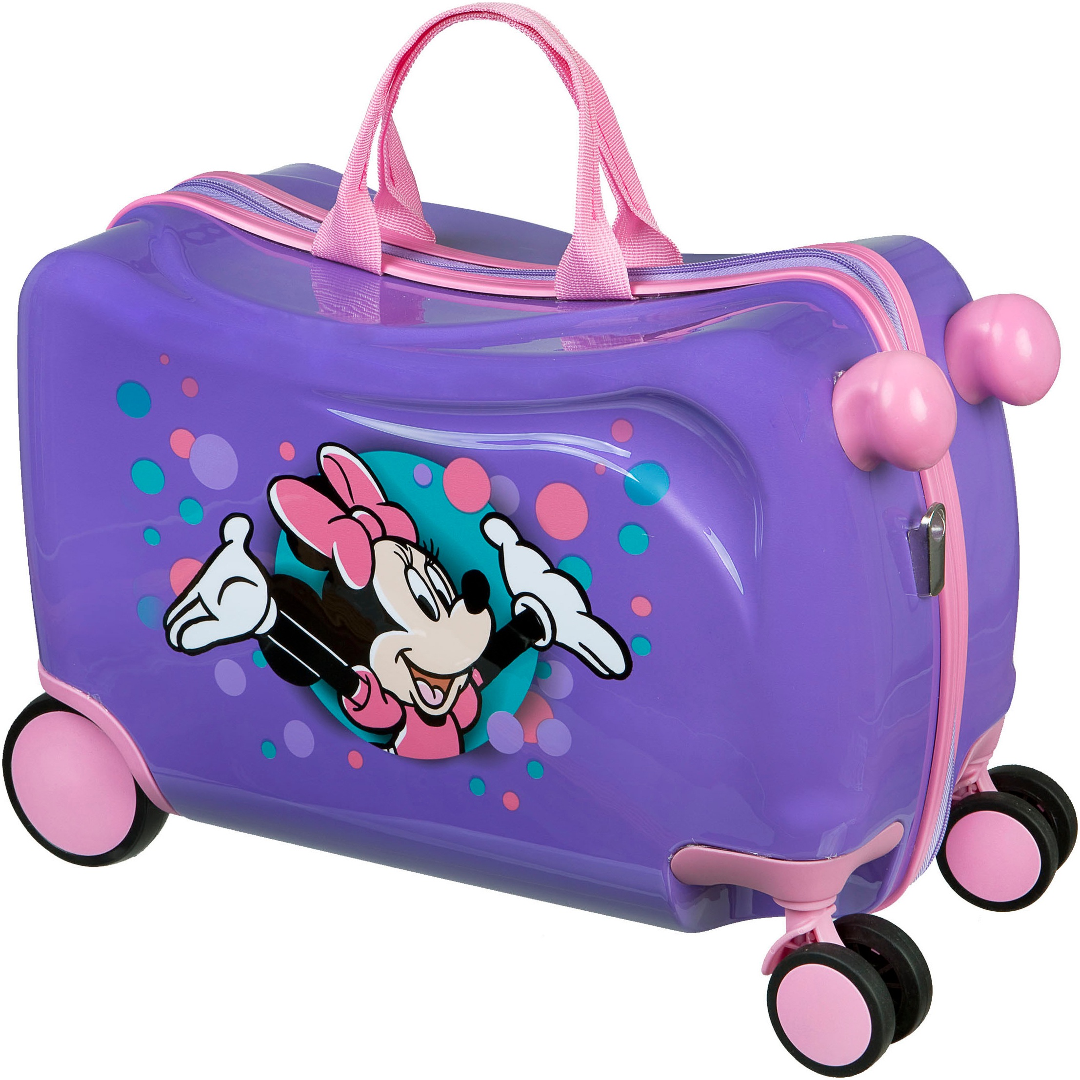 UNDERCOVER Kinderkoffer "Ride-on Trolley, Minnie Maus", 4 St. Rollen, zum sitzen und ziehen