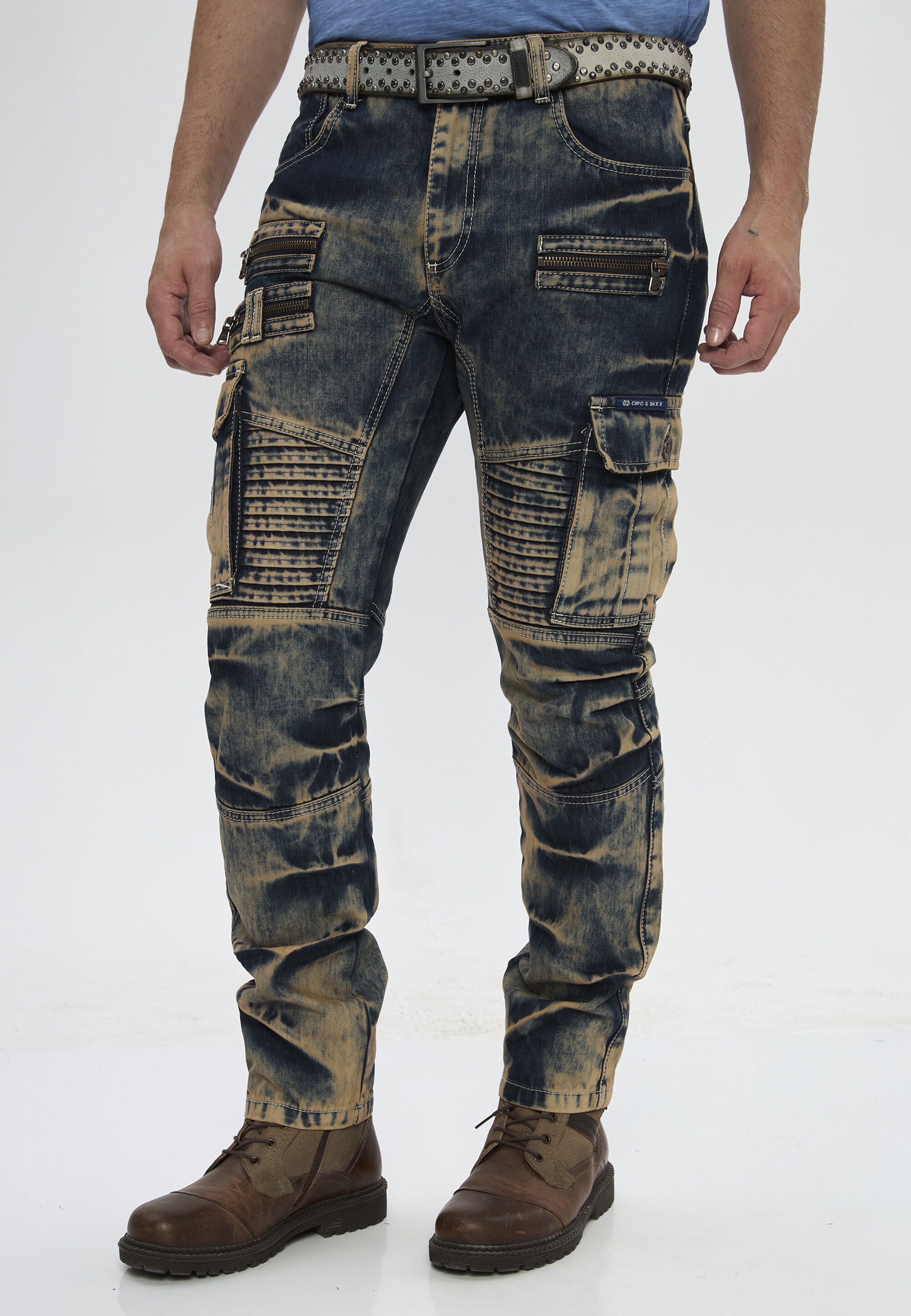 Cipo & Baxx Cargojeans »CD918« im Cargo-Style