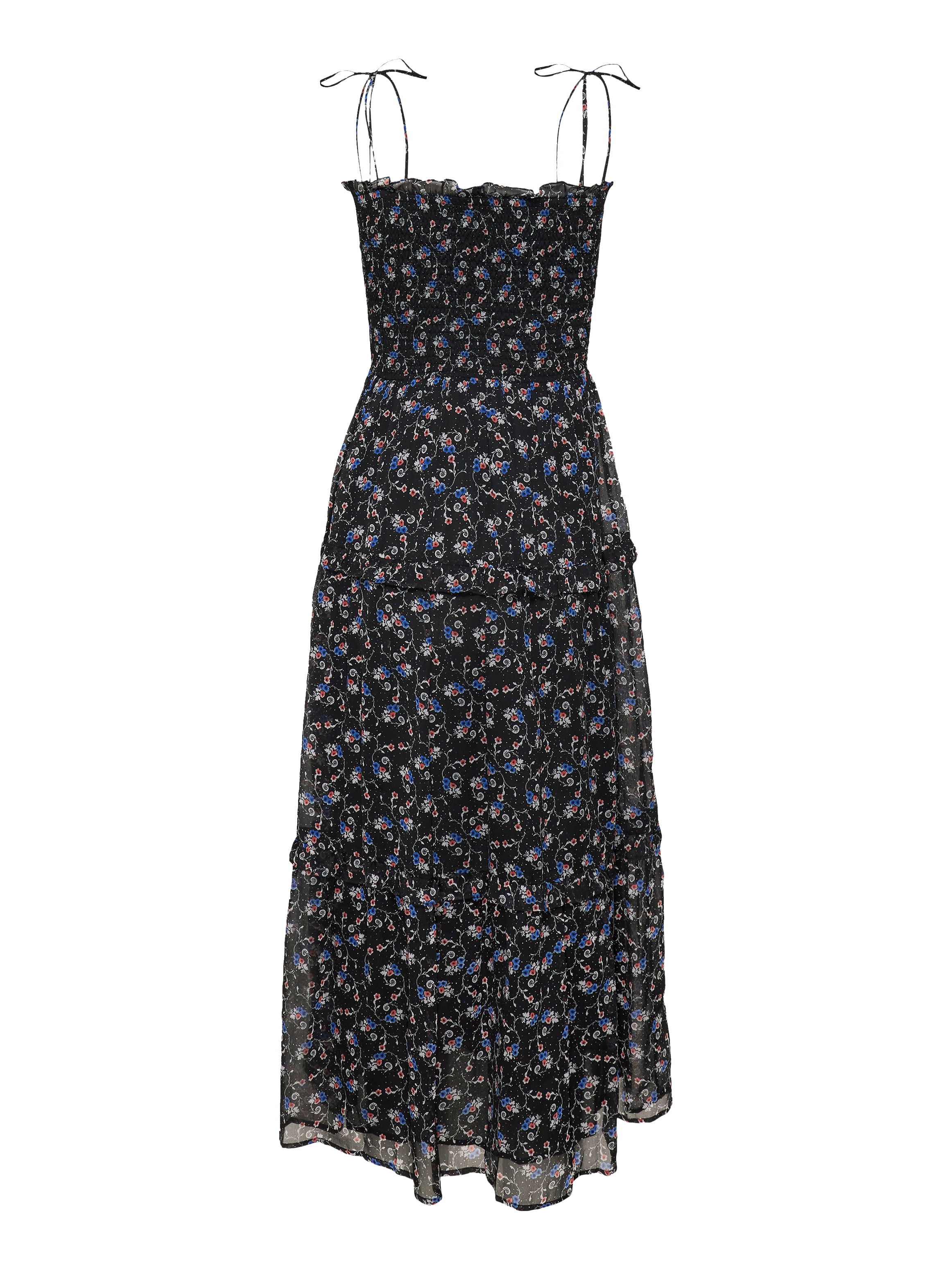 Tommy Jeans Maxikleid »TJW AOP CHIFFON MAXI DRESS EXT«, mit Allover-Print, Rüschen