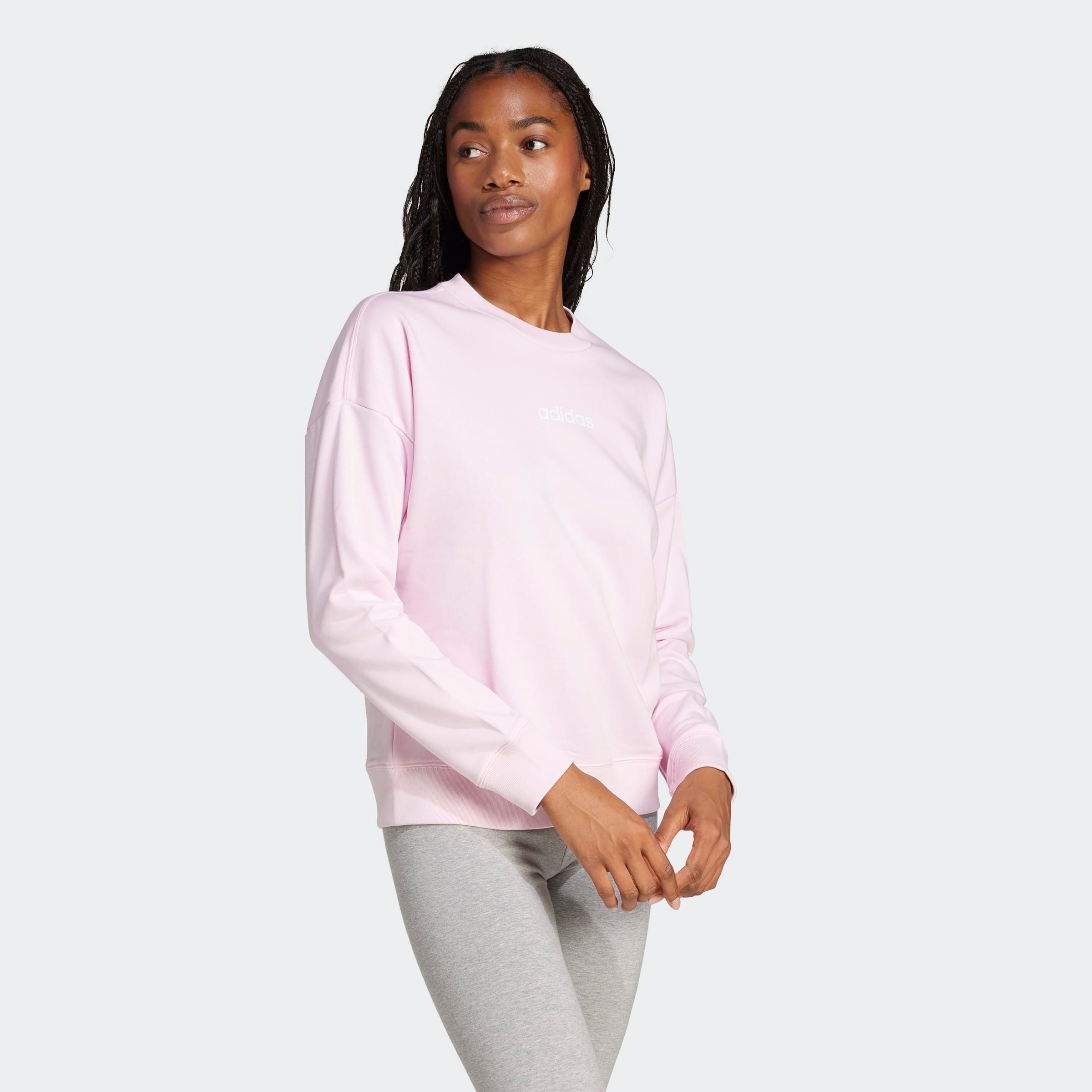 adidas Sportswear Sweatshirt "W LIN FT SWT", mit Rundhalsausschnitt, ohne Verschluss, normale Schnittform