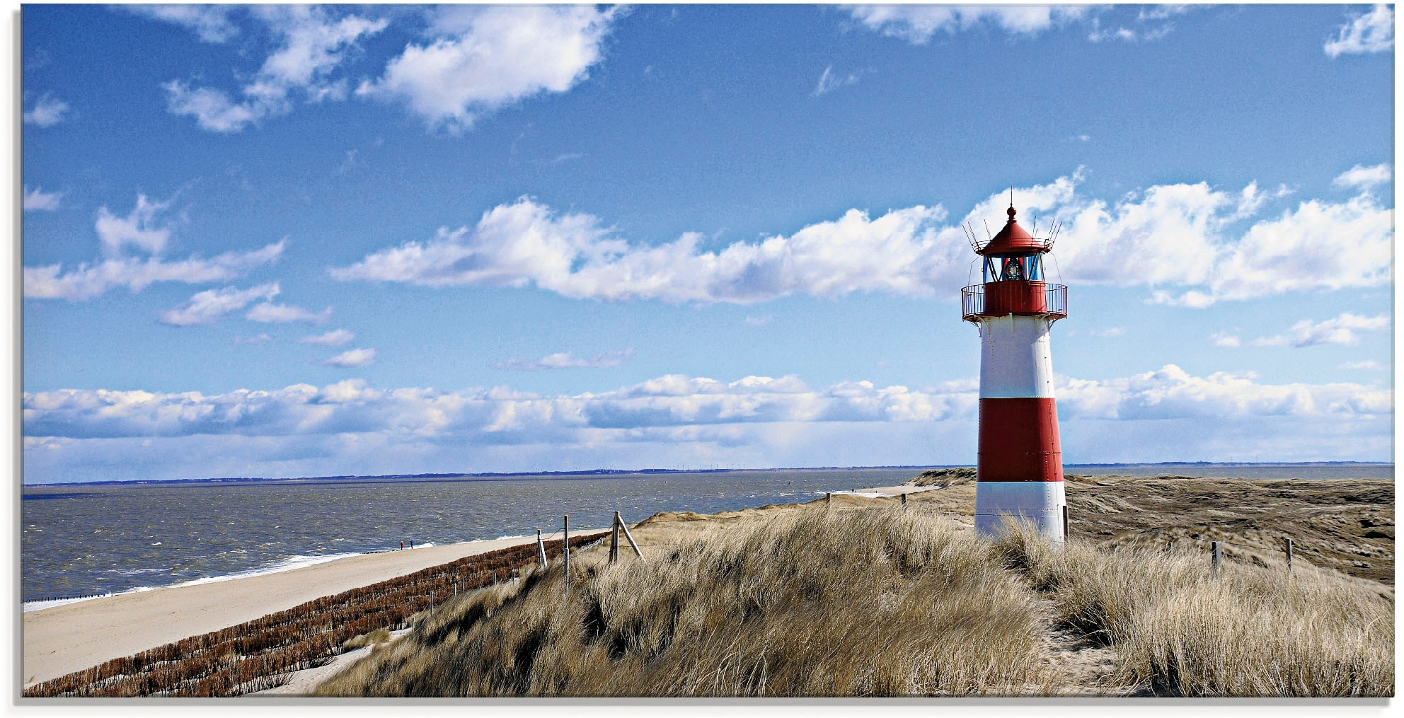 Artland Glasbild "Leuchtturm Sylt" Gebäude 1 Stk. tlg. in verschiedenen Größen