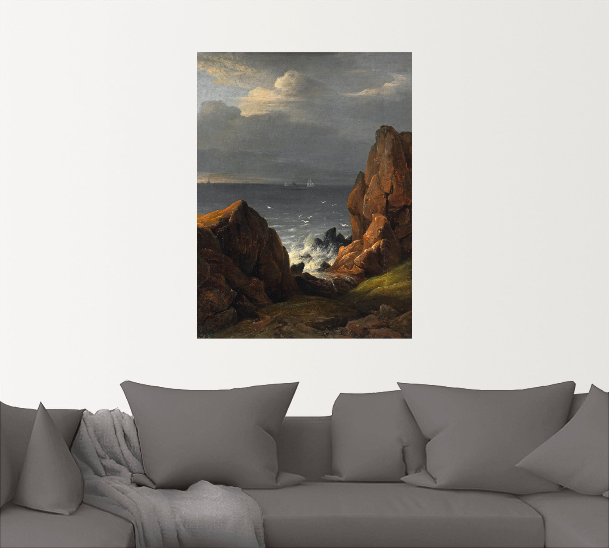 Artland Wandbild »Küste bei Kullen. 1828«, Küste, (1 St.), als Leinwandbild, Wandaufkleber oder Poster in versch. Größen