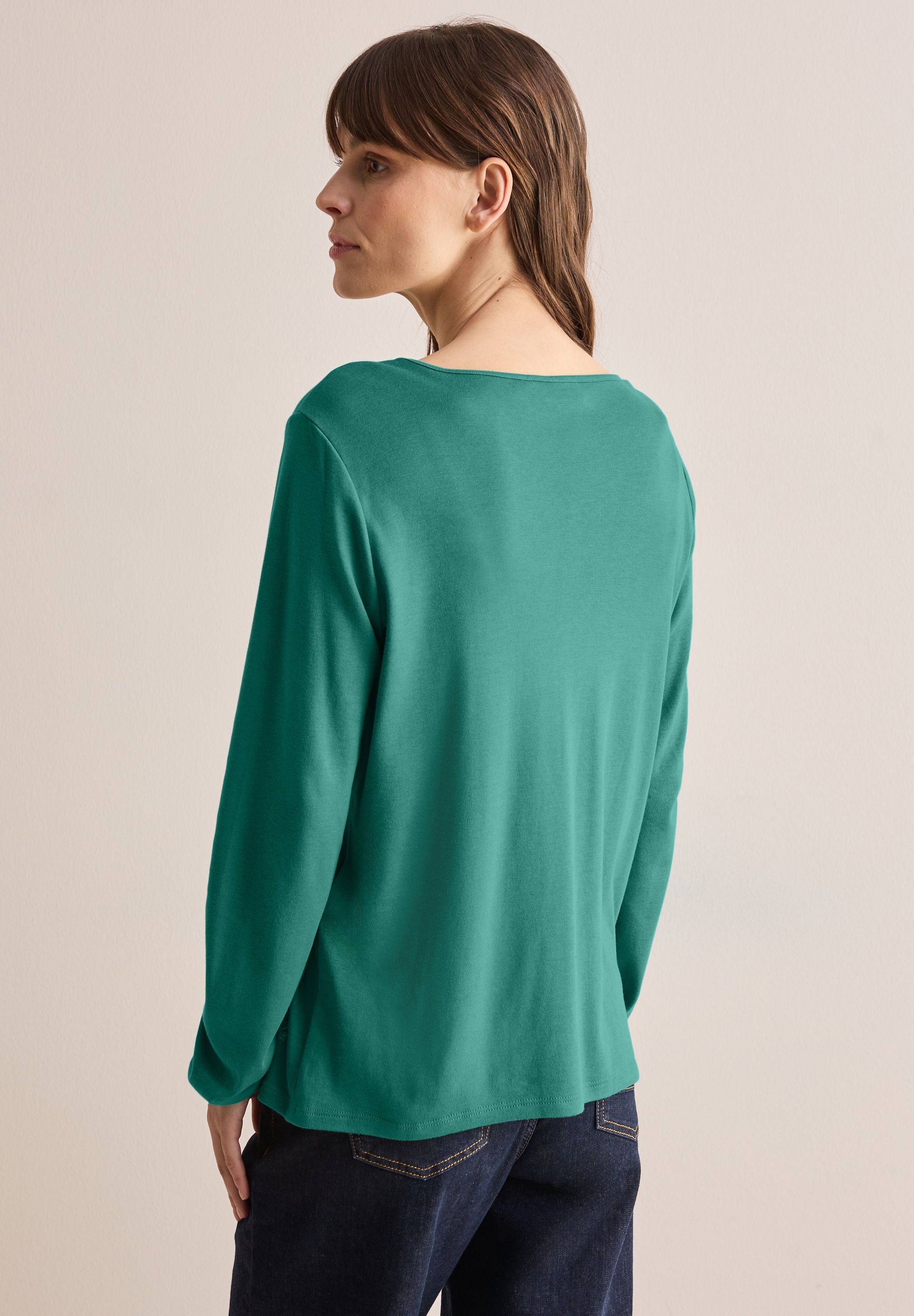 Cecil Langarmshirt, aus softem Materialmix