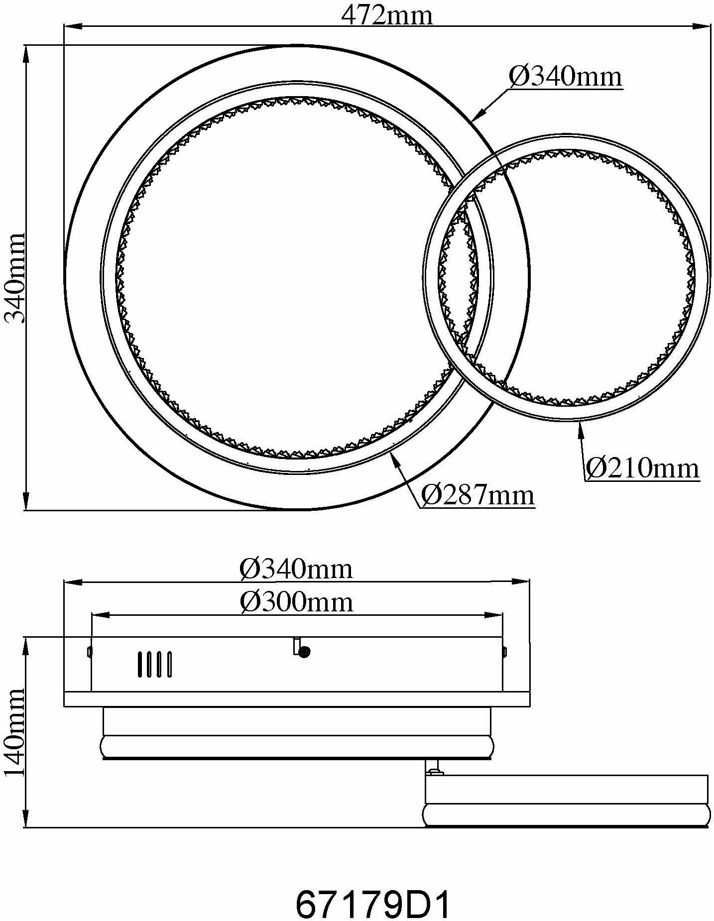 GLOBO LIGHTING Deckenleuchte »DELLA« LED-Modul 1 Stk. LED Deckenleuchte Wohn- & Schlafzimmer Kristall