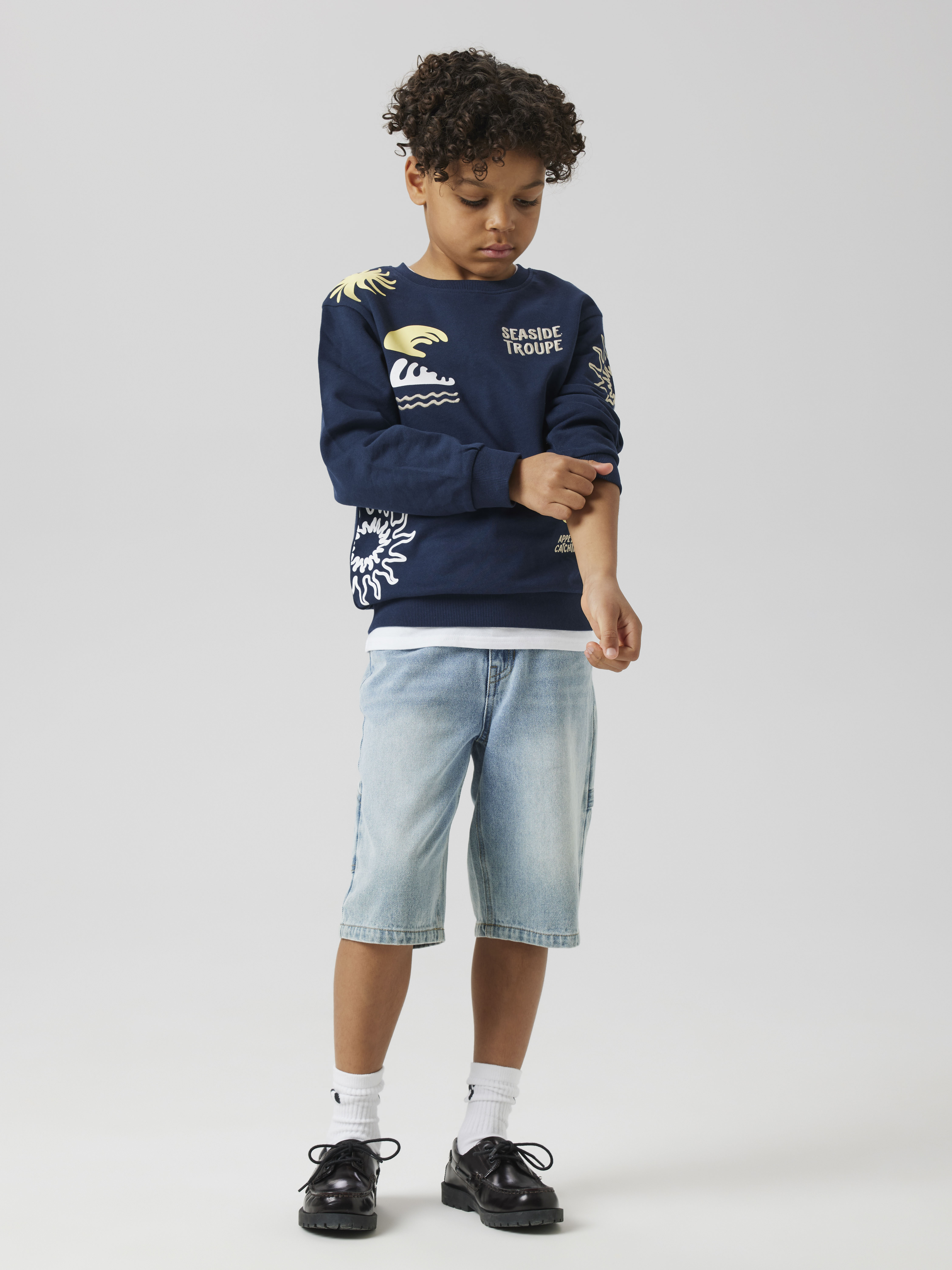 Thumbnail - Name It Jeansbermudas "NKMRYAN BERMUDA 3800-IM NOOS" Baumwolle, Skater Fit