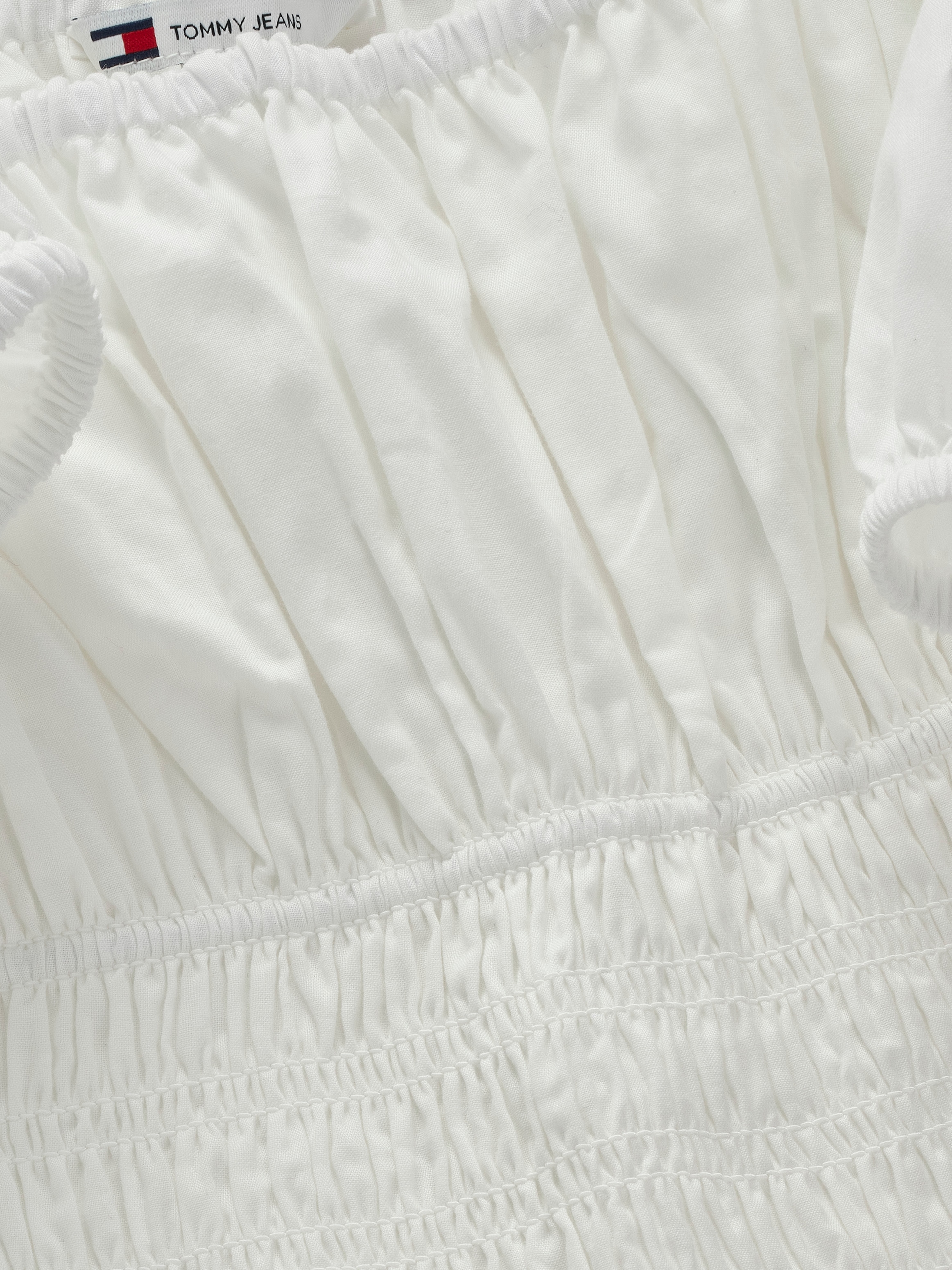 Tommy Jeans Babydollkleid »TJW COTTON VOILE MINI DRESS EXT«, in Mini-Länge, mit Raffungen