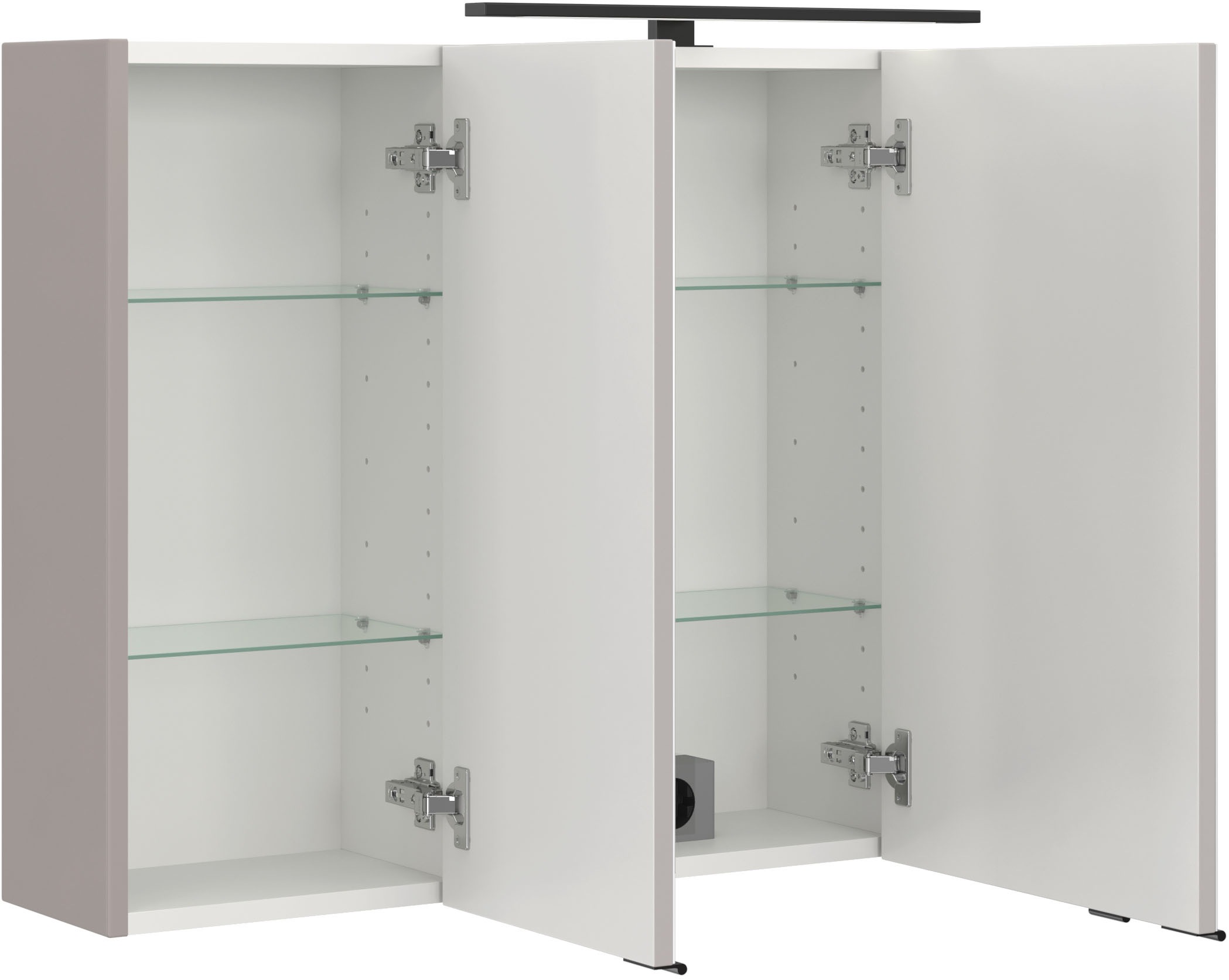 welltime Badmöbel-Set »SALVADA, 3tlg-Set, gedämpfte Scharniere, Softclose, Keramikbecken« Maße (B/T/H): 140/47,5/200 cm, 