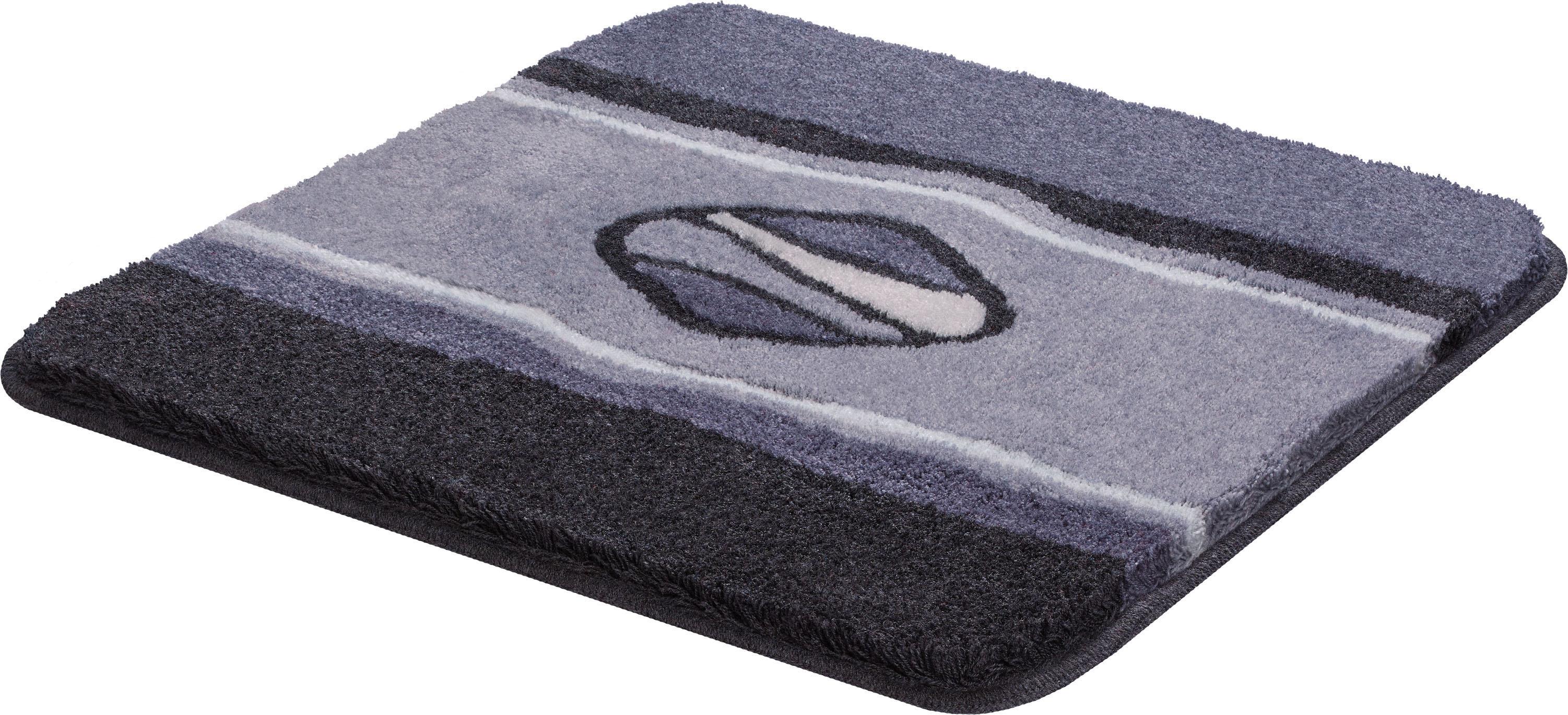 Grund Badematte "Jewel" Höhe 24 mm rutschhemmend beschichtet fußbodenheizungsgeeignet besonders dichter Flor, Badematten mit Streifen