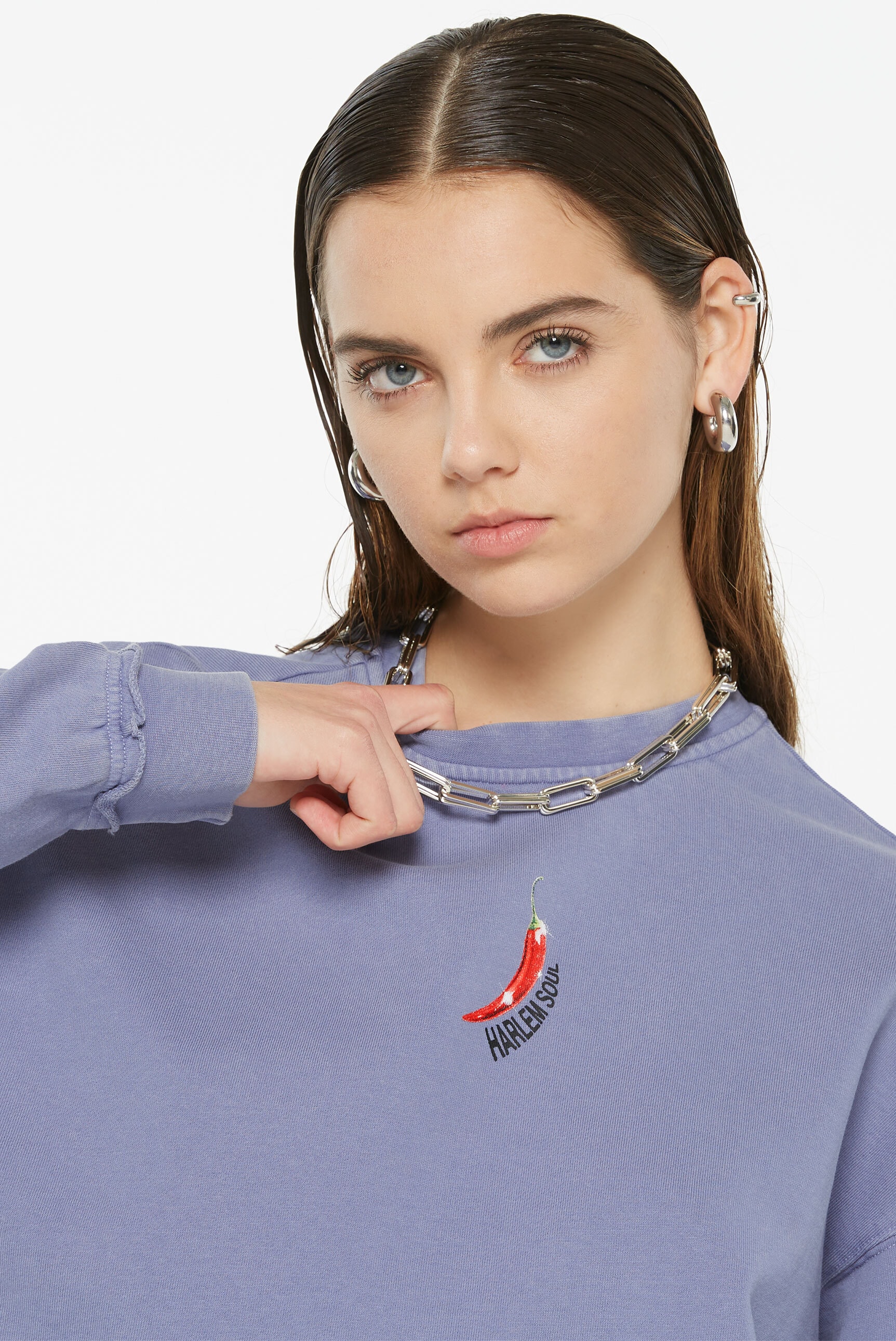 Harlem Soul Sweater, mit Used-Kante am Ärmel