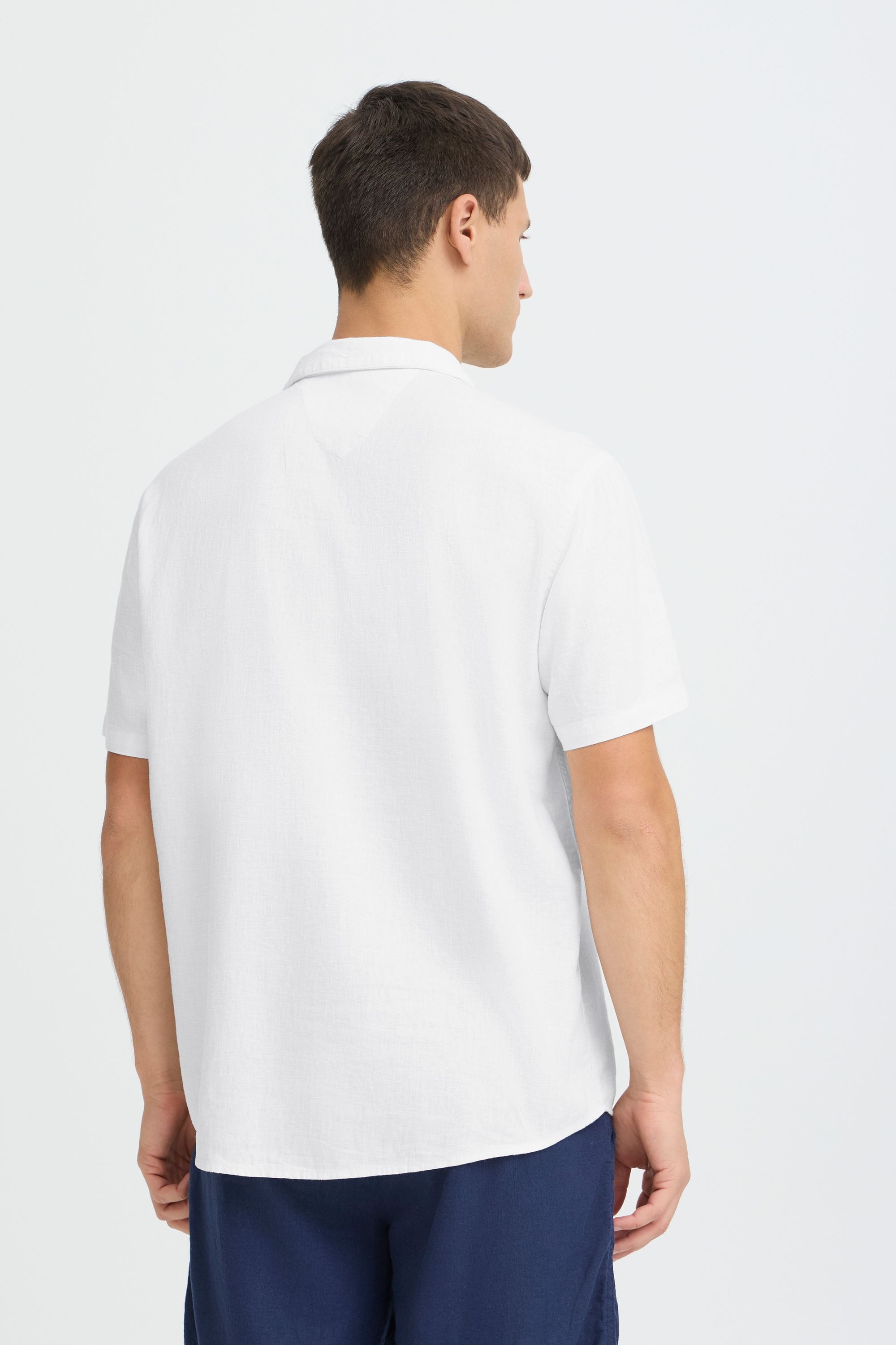 BLEND BHLinas Men's Linen Shirt Snow White XXL 3