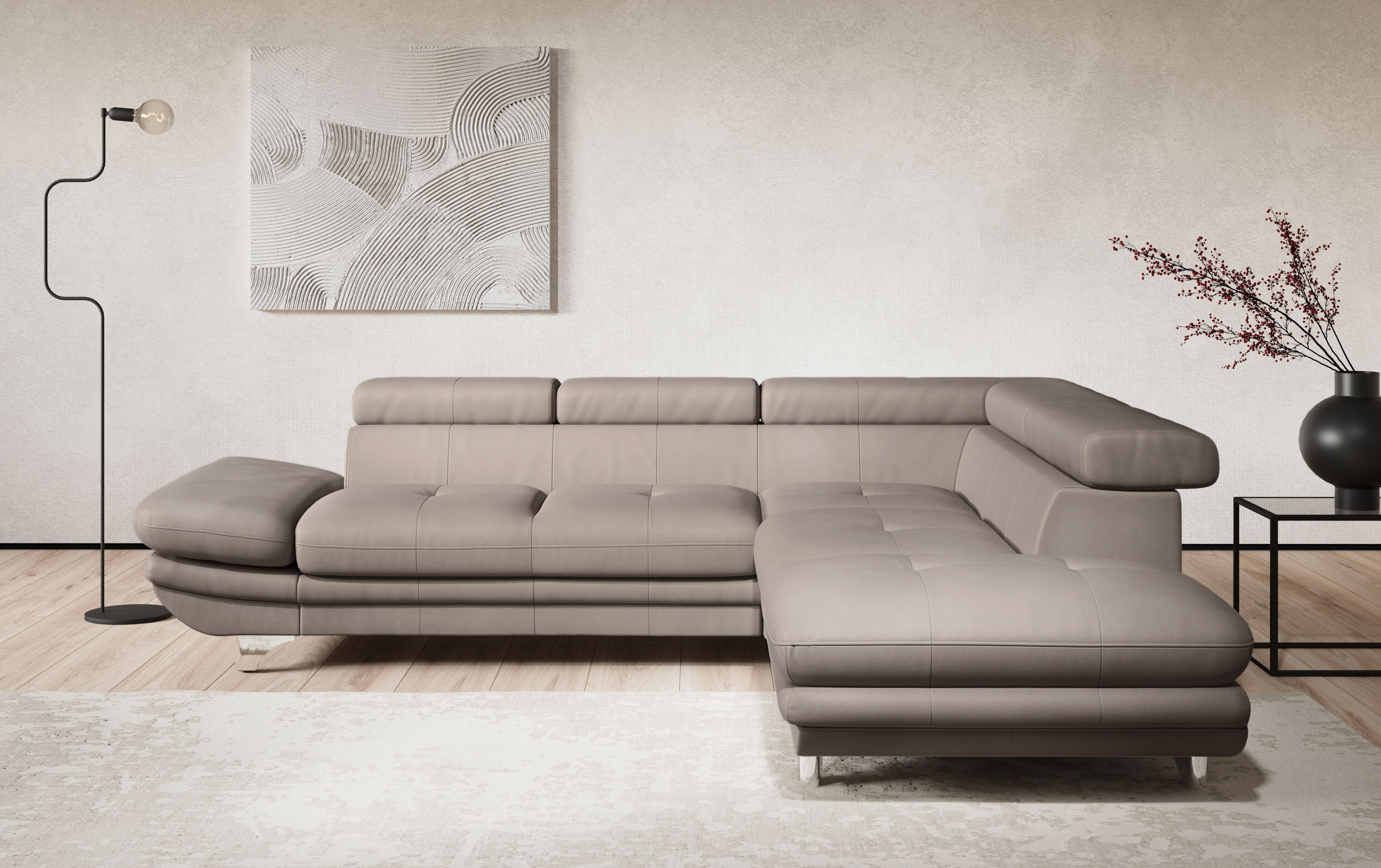 COTTA Ecksofa "Enterprise L-Form, B: 277 cm" Arm- & Kopfteilverstellung, optional Schlaffunktion