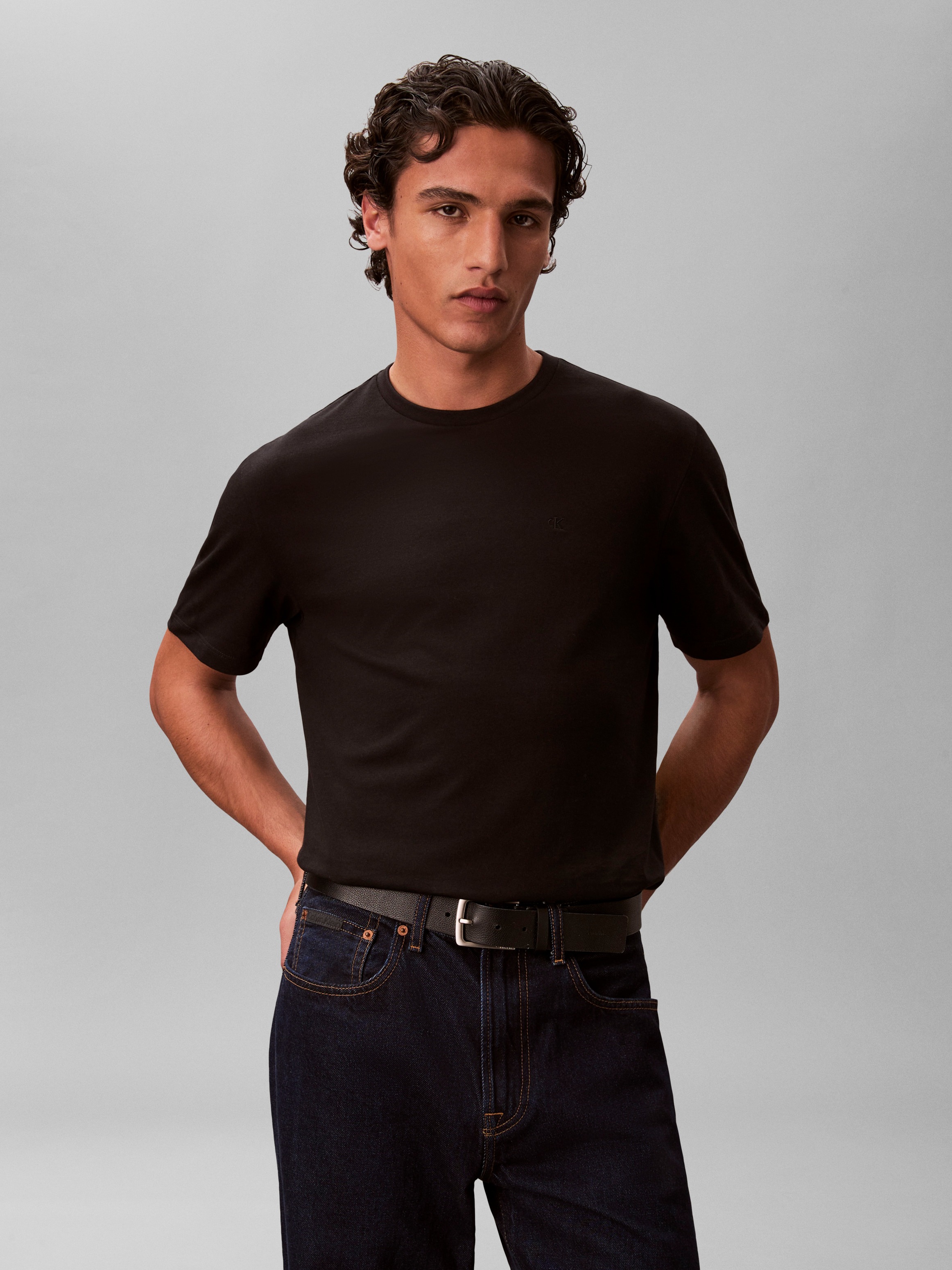 Calvin Klein Jeans T-Shirt "SS CLASSIC MONOGRAM TEE 2PK" 2 Stk. Mit Rundhal günstig online kaufen