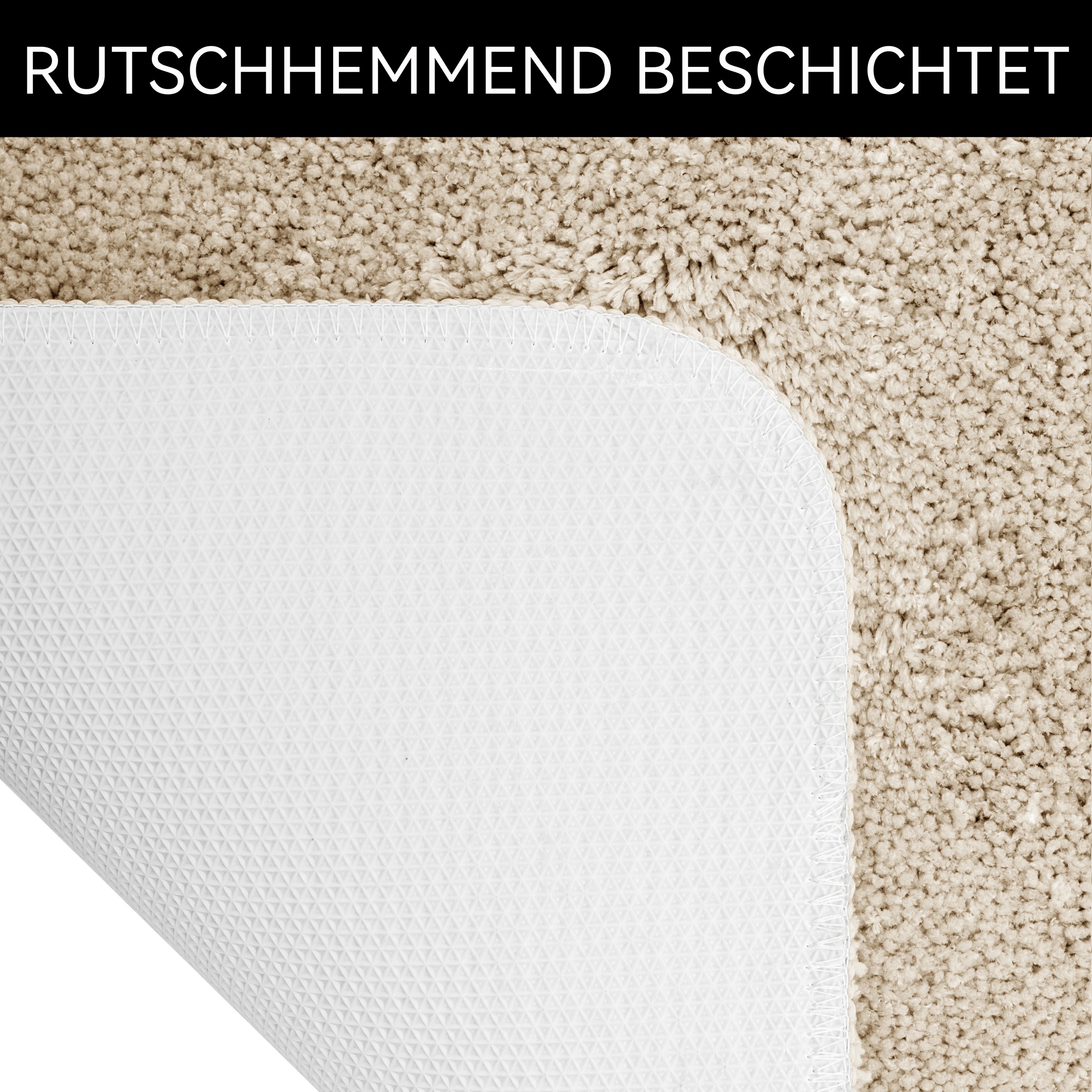 OTTO home Badematte »Sanremo Premium, Badvorleger, Badezimmer Teppich, Duschvorleger« Höhe 30 mm rutschhemmend beschichtet fußbodenheizungsgeeignet | schnell trocknend Badteppich, unifarben, rechteckig, rund & als 3-tlg. Set erhältlich