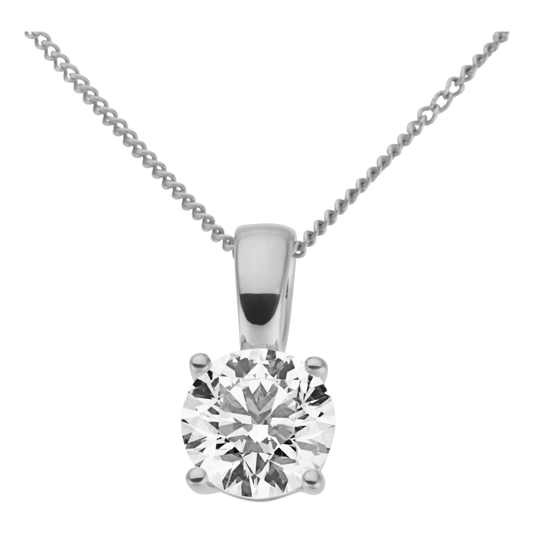 Firetti Solitaire Pendant White Gold 8K