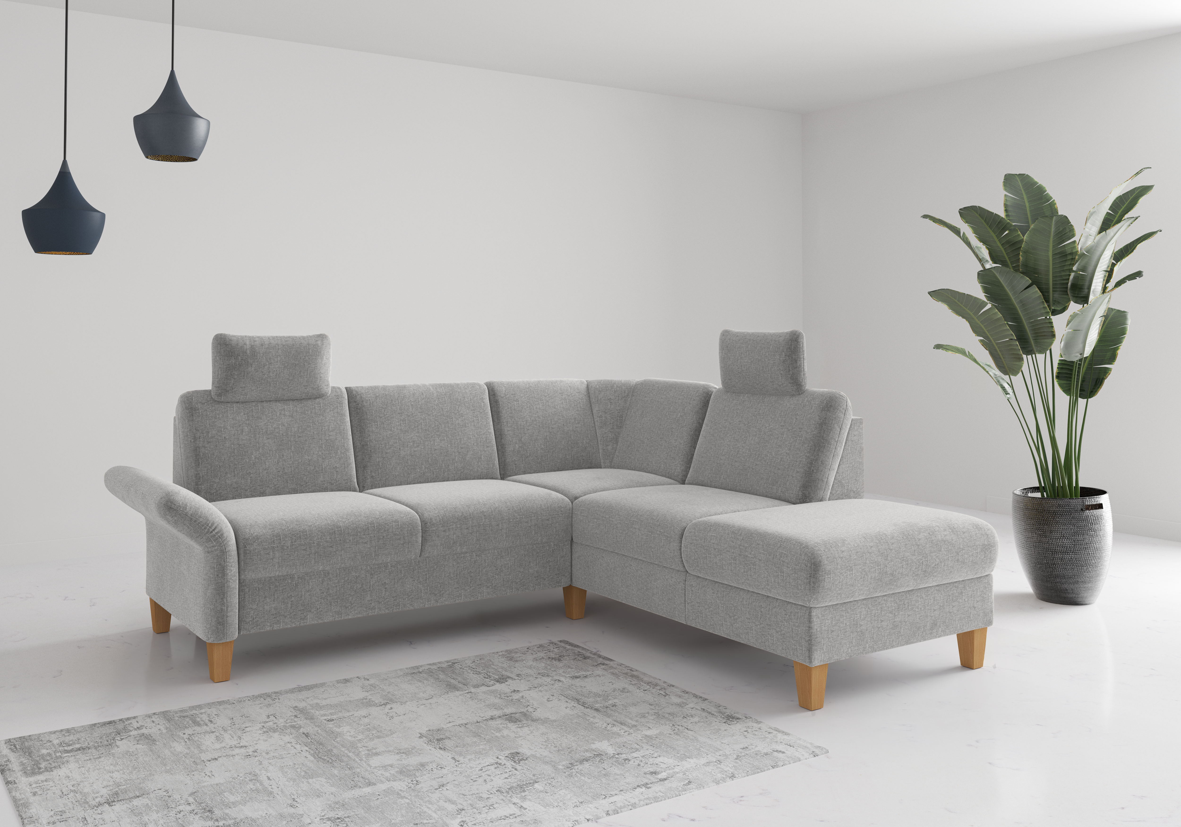 OTTO home Ecksofa "Rochelle, L-Form" wahlweise mit Armteilverstellung, Schlaffunktion und Bettkasten