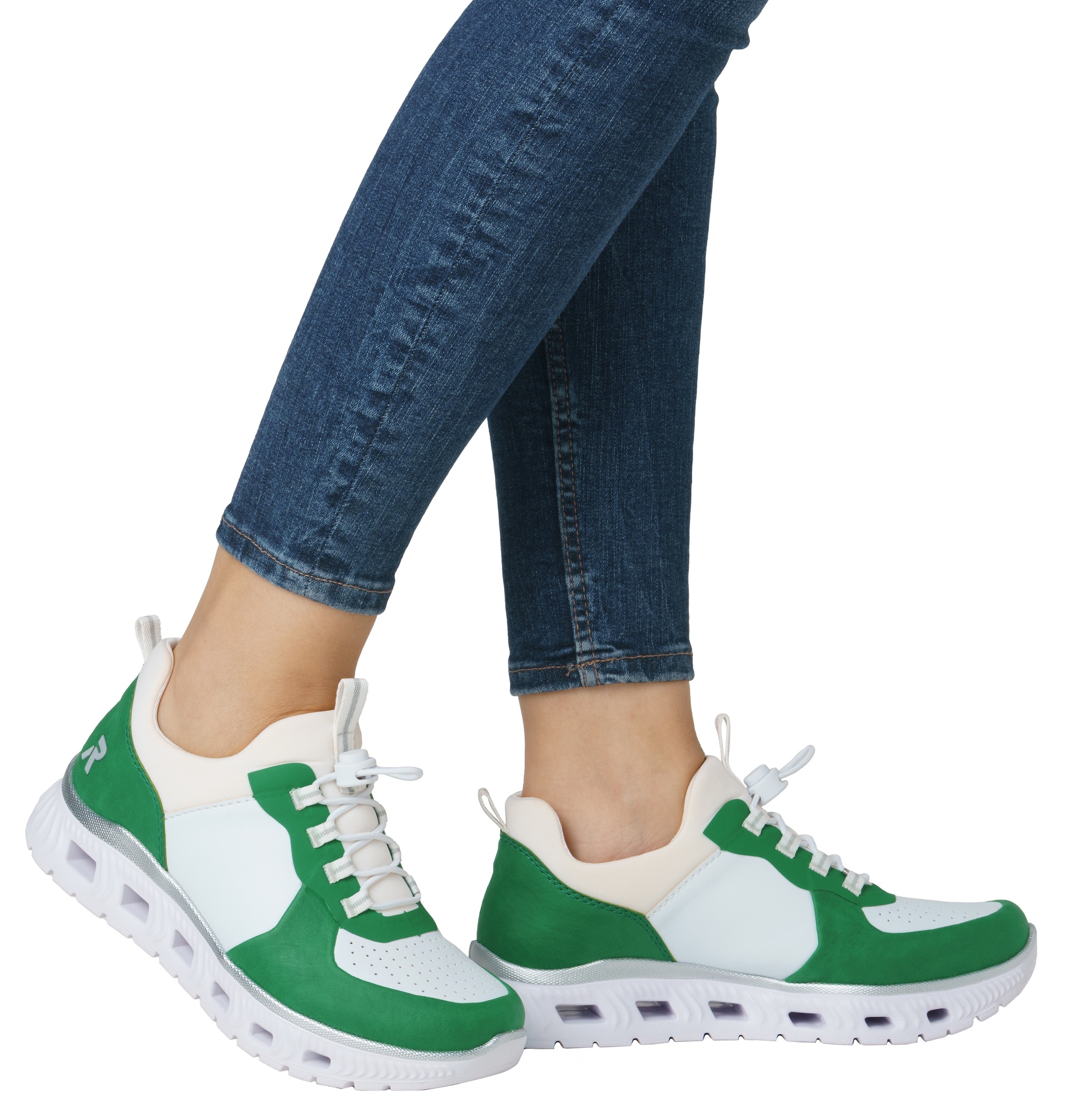 RIEKER Sport Slip-On Sneaker »vegan«, Schlupfschuh, Halbschuh, Freizeitschuh mit Schnellverschluss