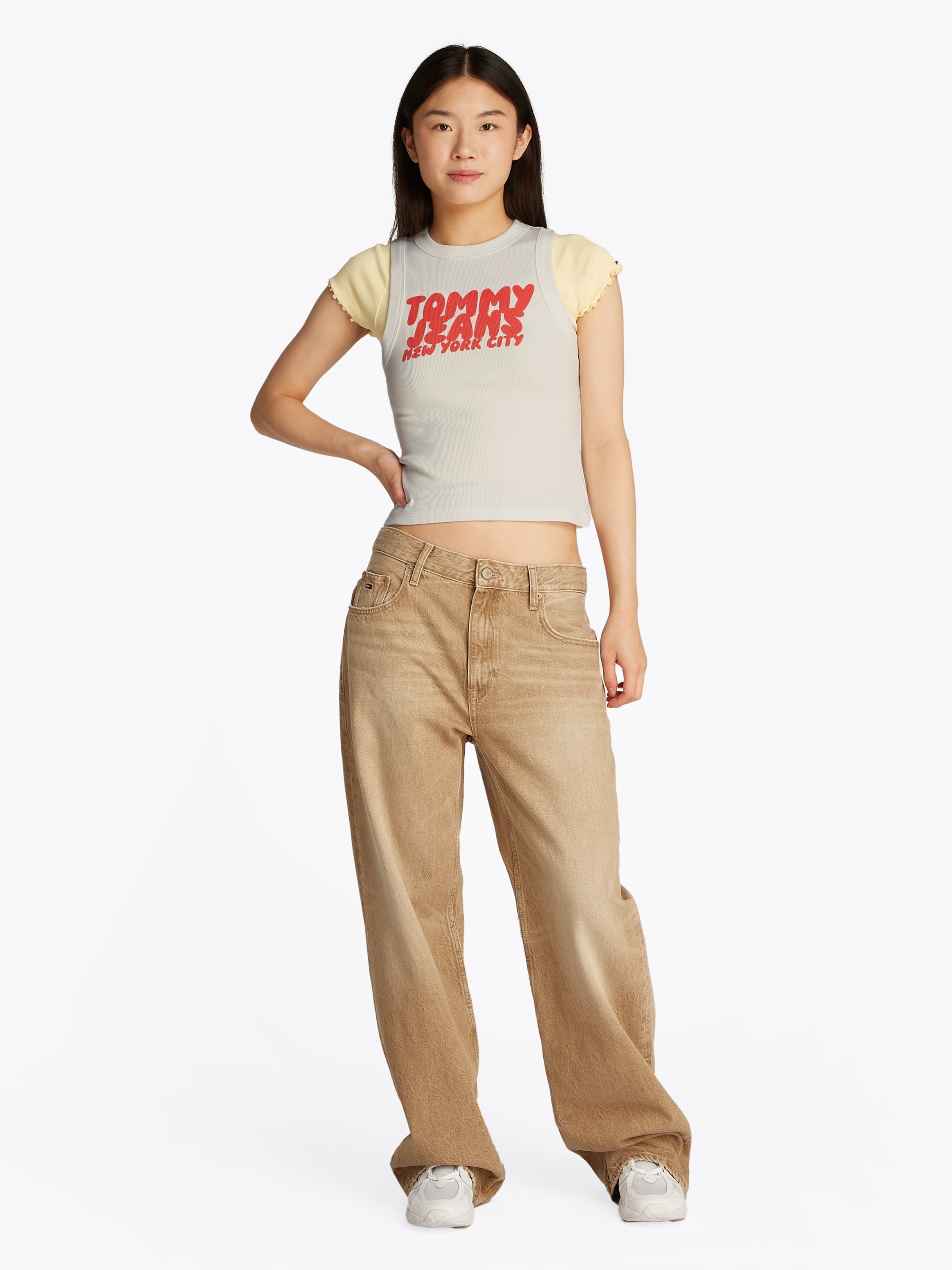 Tommy Jeans Tanktop »TJW SLIM SH TJ BUBBLE TANK« mit Logodruck