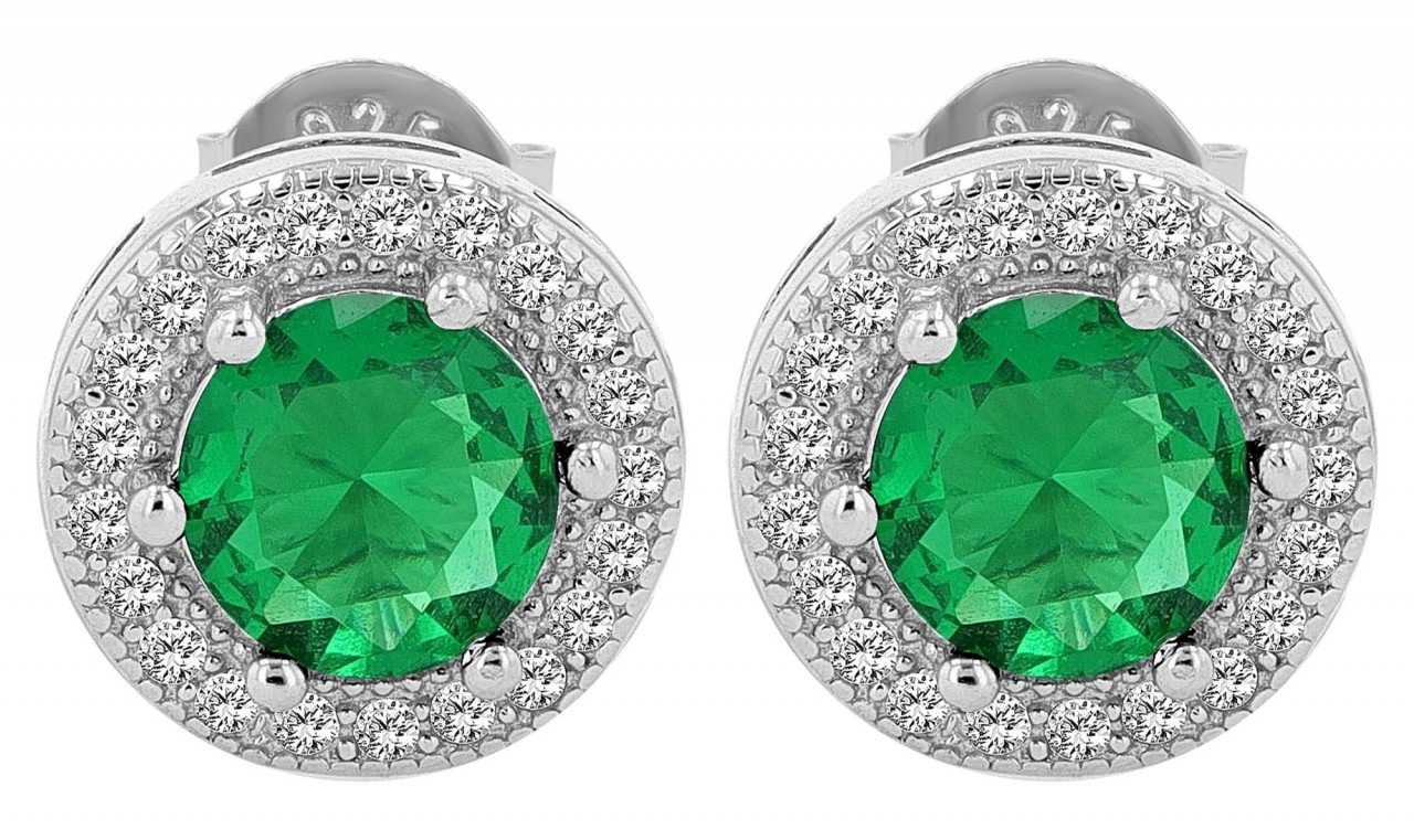 Adelia´s Paar Ohrhänger »Damen Ohrstecker aus 925 Sterling Silber und Zirkonia Ø 10 mm«