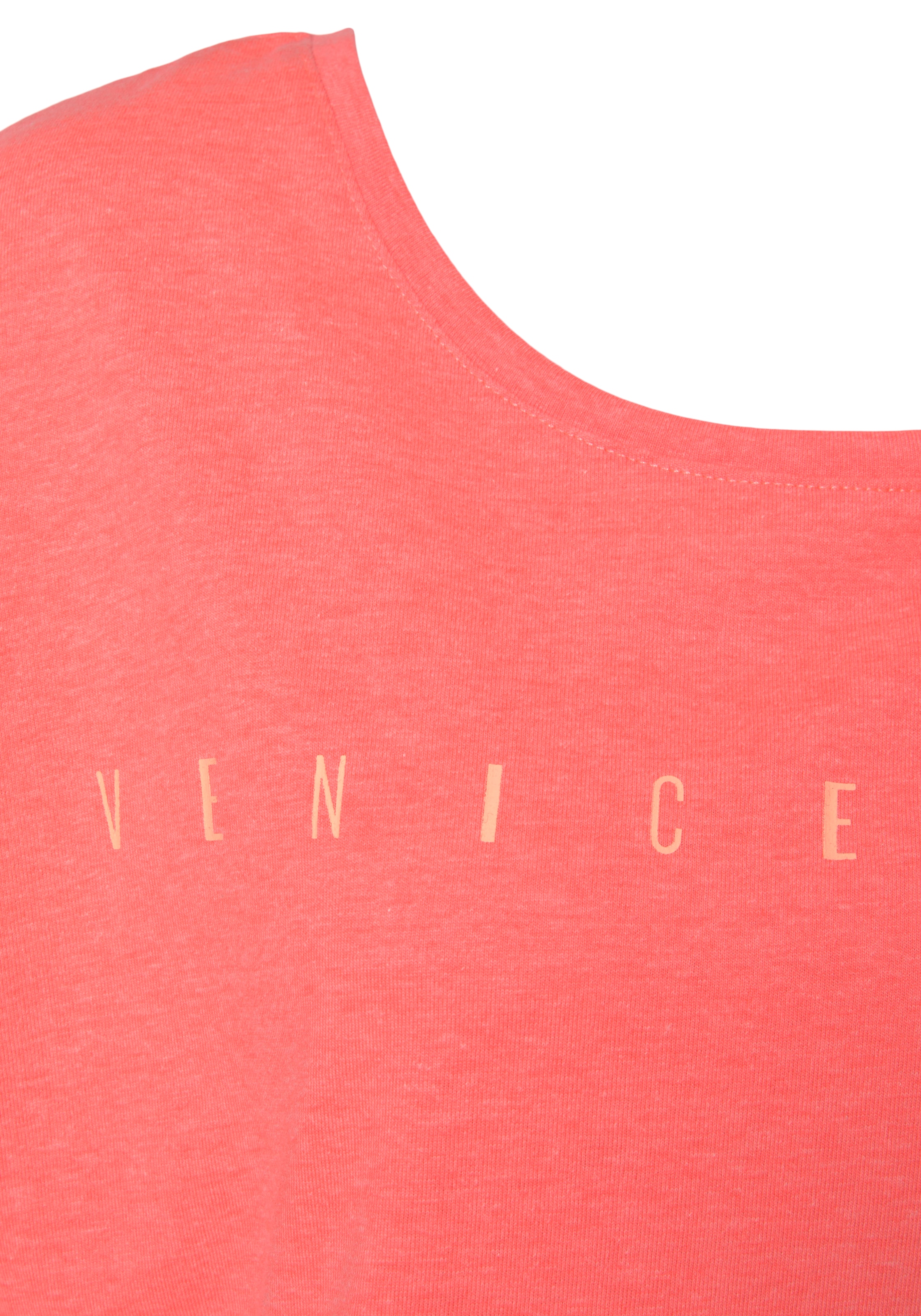 aus Baumwolle, T-Shirt sportlich-casual, vorne, Basic Logoprint mit BAUR Venice Kurzarmshirt, bestellen für Beach |