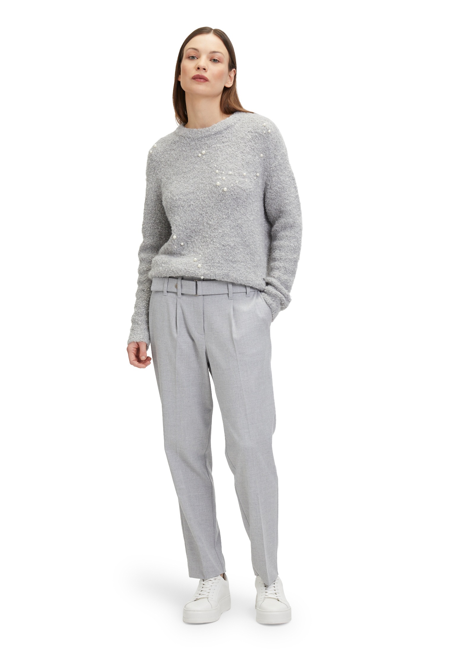 Betty&Co Strickpullover »Betty & Co Strickpullover mit Perlen«, (1 tlg.), Perlen