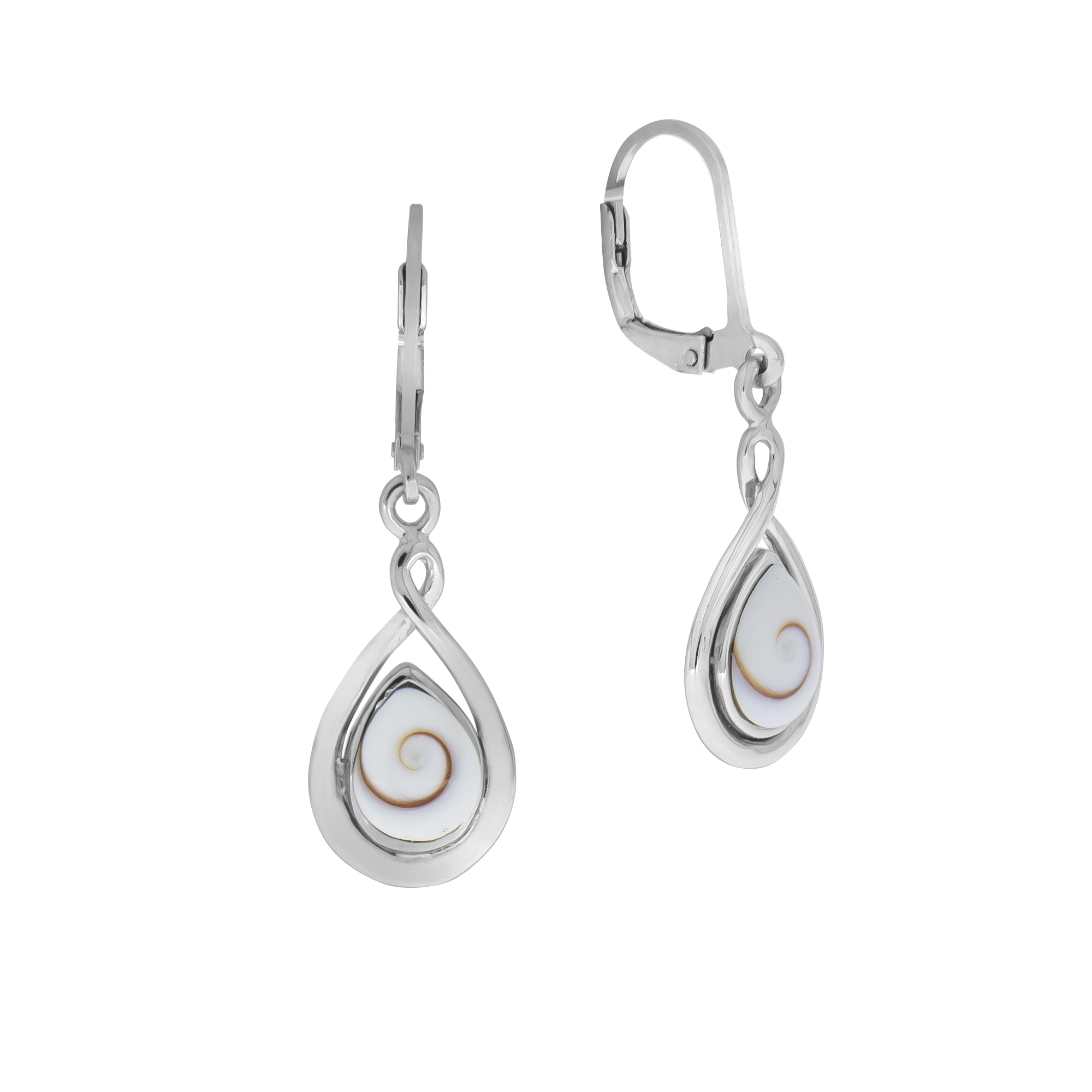 Zeeme Pearls Drop Earrings White 37mm
