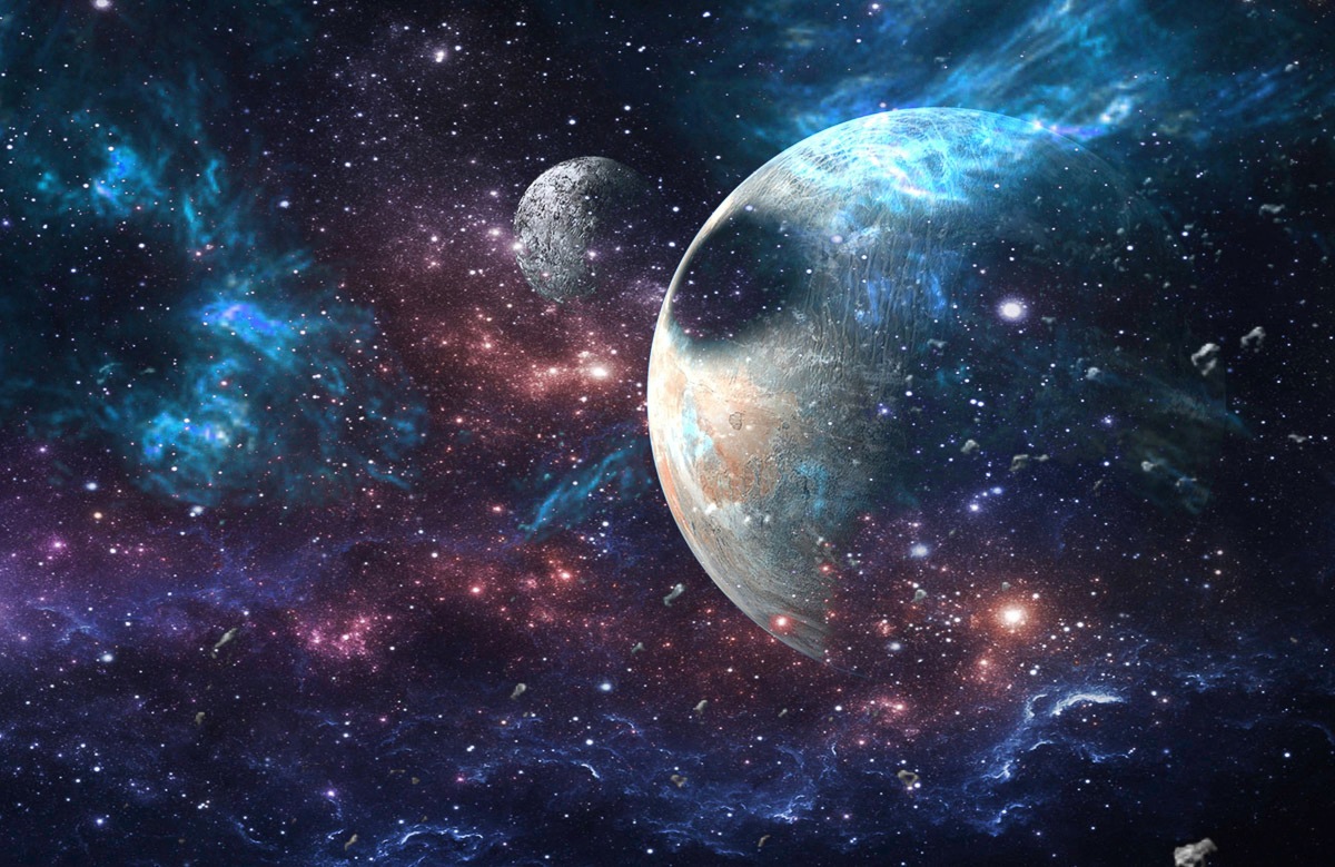 Papermoon Fototapete "Universum mit Planeten" günstig online kaufen