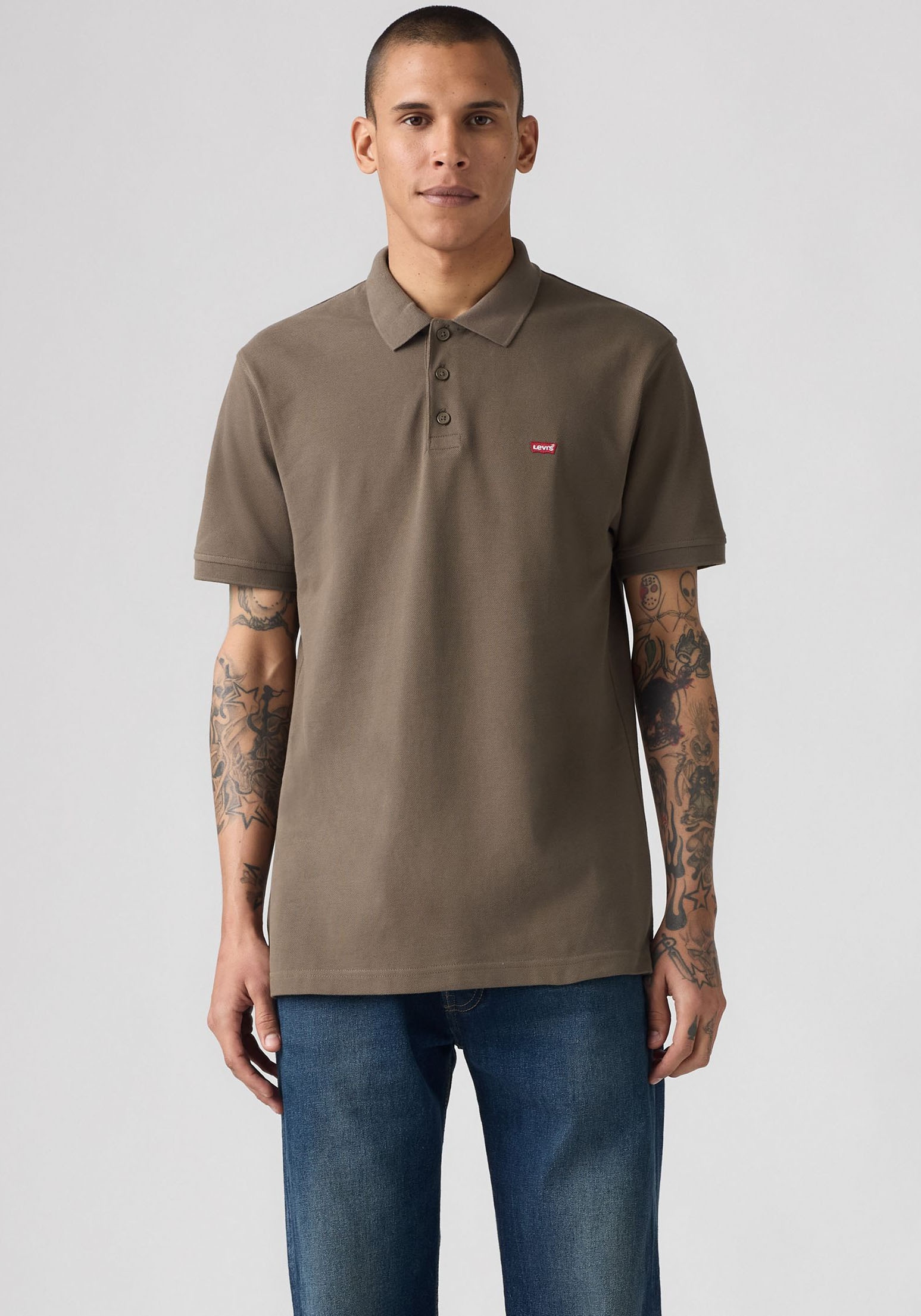 Levis "LE NEW LEVIS HM POLO" mit kleinem Batwing-Logo günstig online kaufen